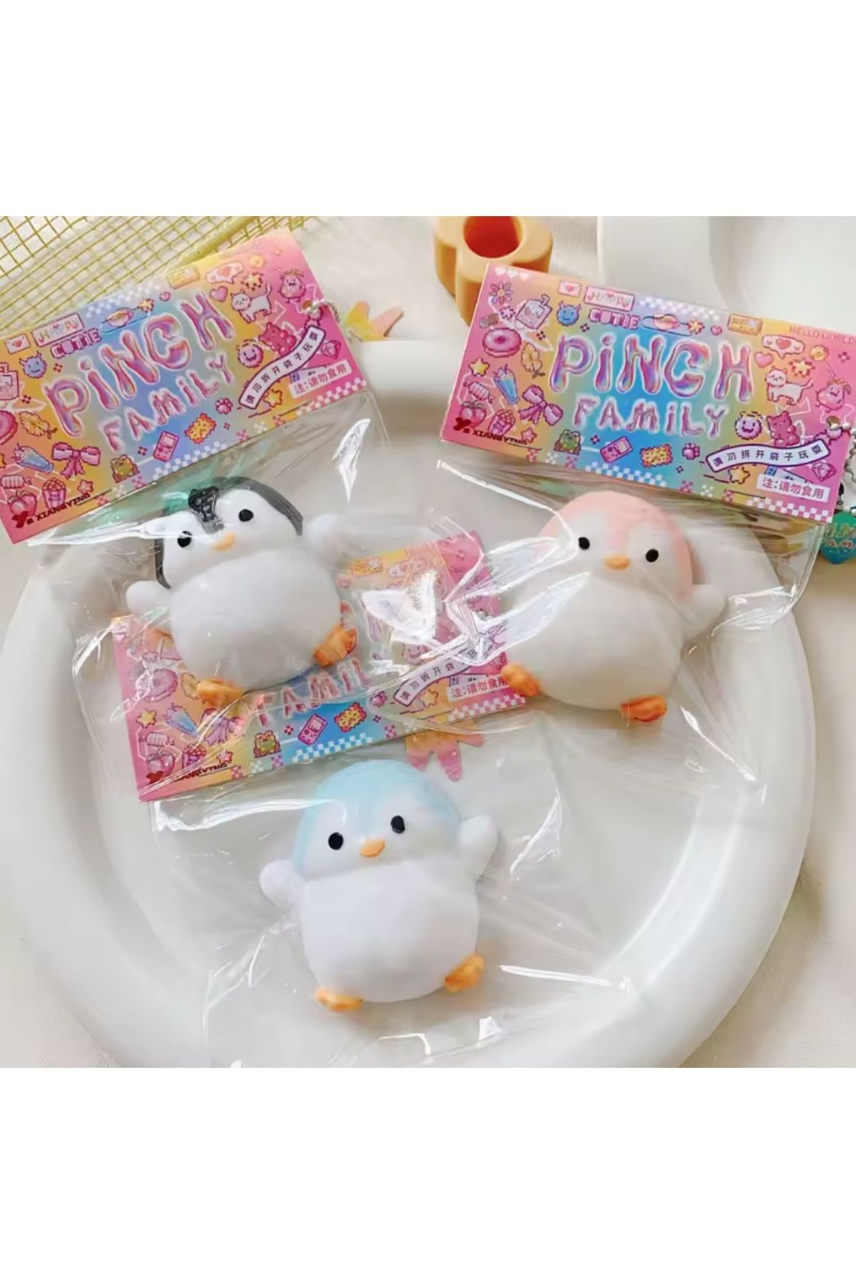 NB market Penguen Sukuşi Yumoş Jel Stres Oyuncağı penguen Squishy Elastik Kedi Patisi Taba