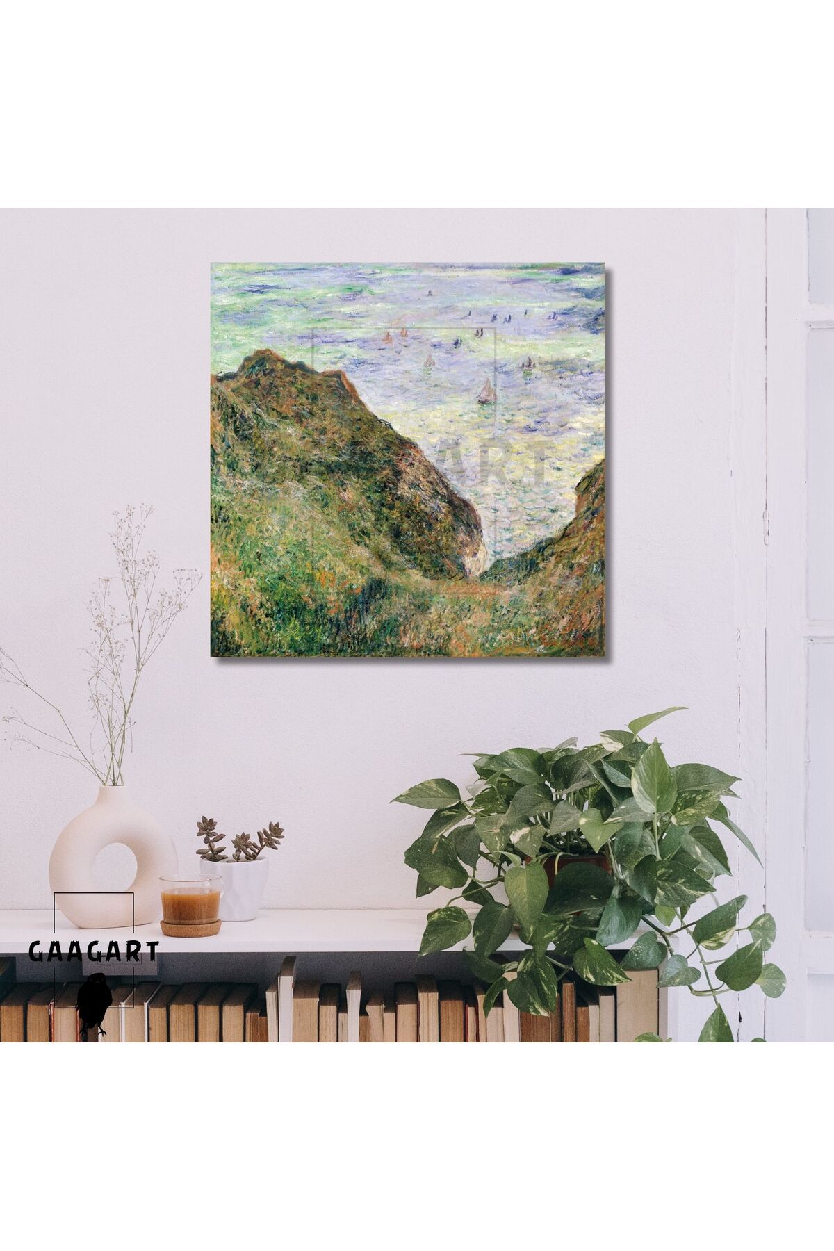 GAAGART Kare Kanvas Tablo Ünlü Eserler Cloude Monet Over The Sea