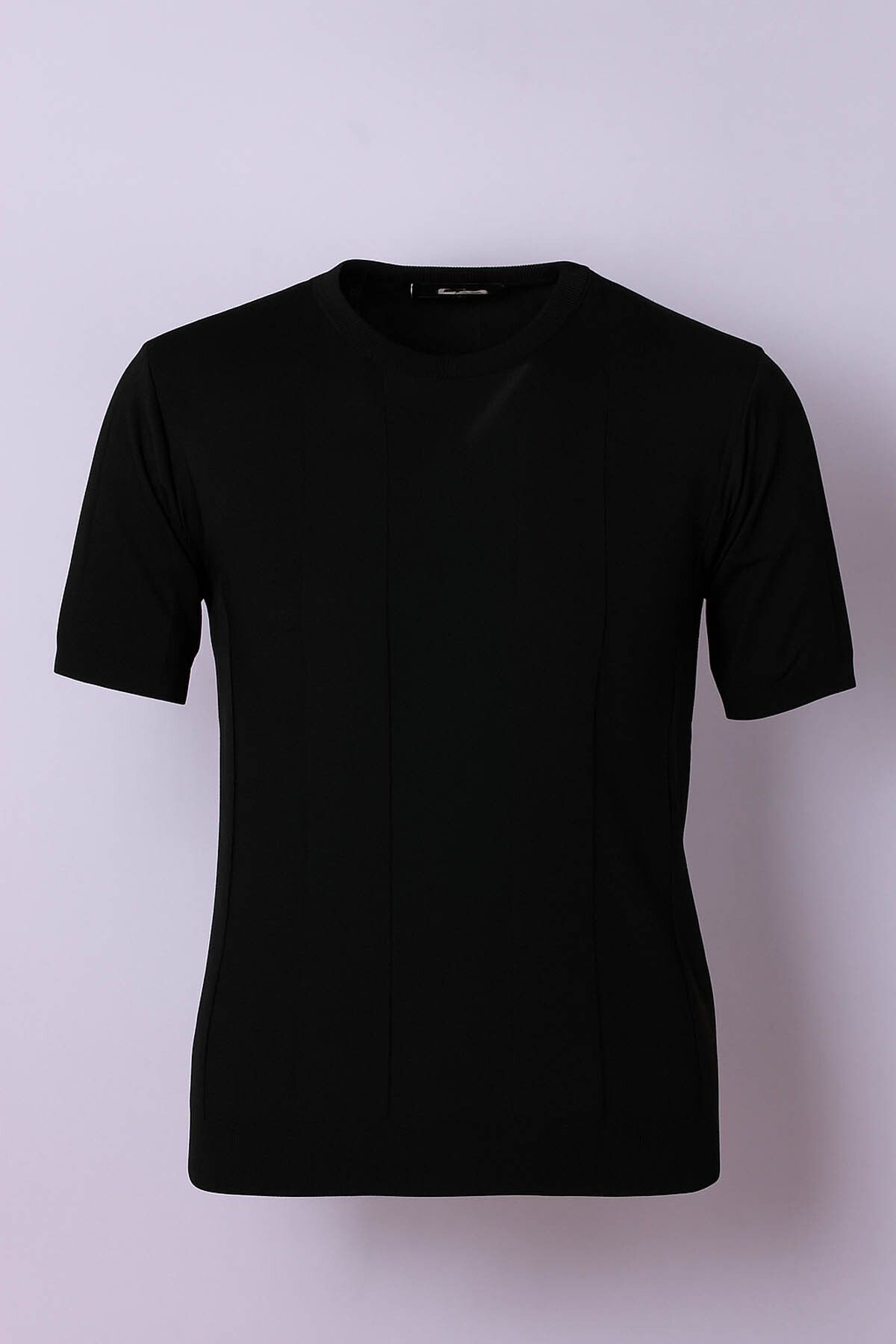 trender O Yaka Triko Siyah Erkek T-Shirt 100-4015