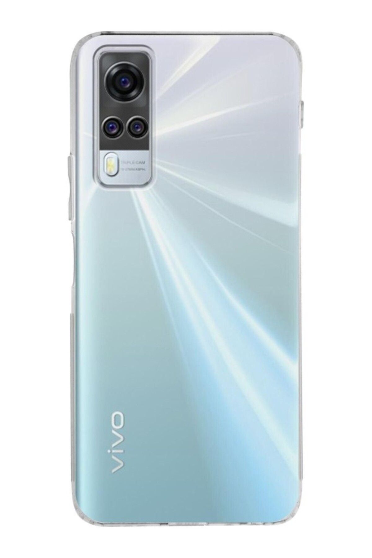 TezMax Vivo Y51 Uyumlu Kapak Kamera Korumalı Şarj Tıpalı Şeffaf Silikon Kılıf
