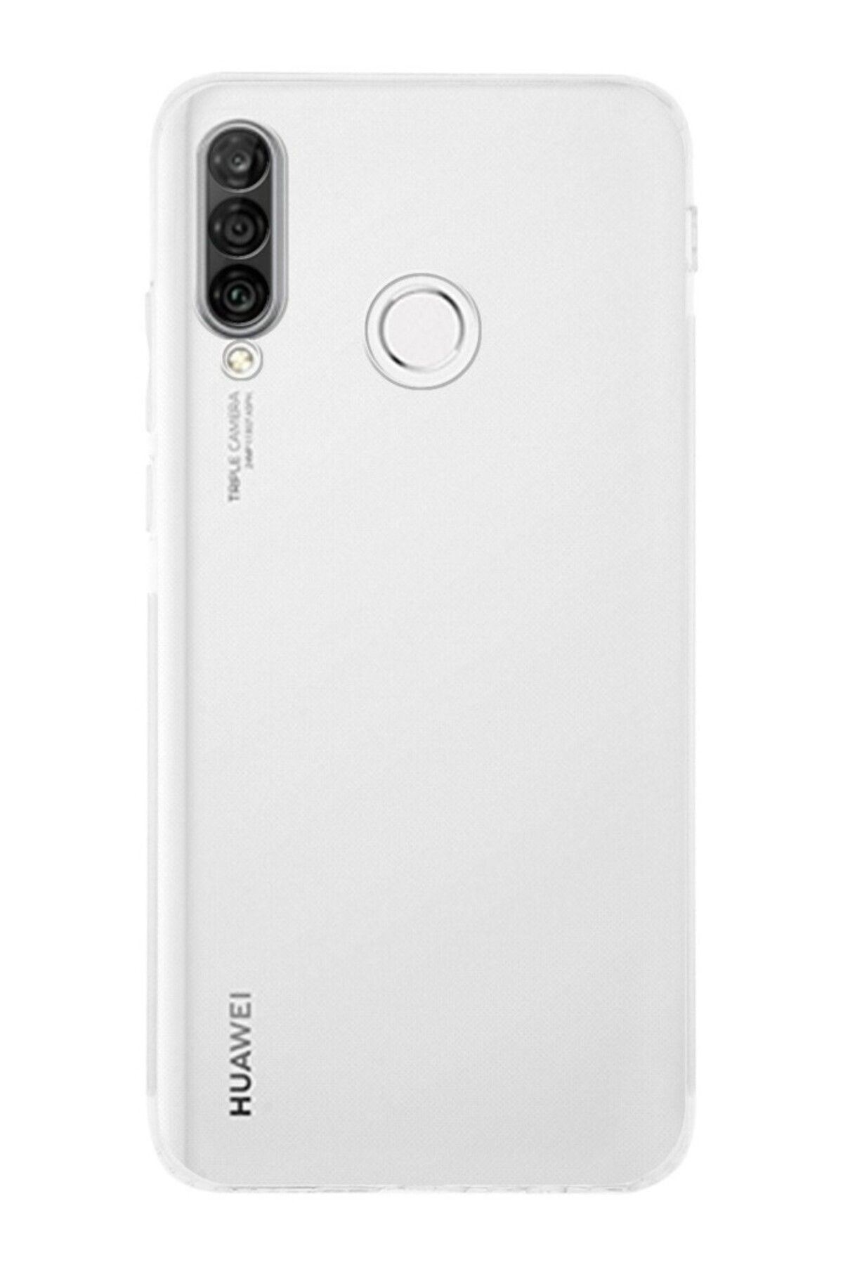 TezMax Huawei P30 Lite Uyumlu Kapak Kamera Korumalı Şarj Tıpalı Şeffaf Silikon Kılıf