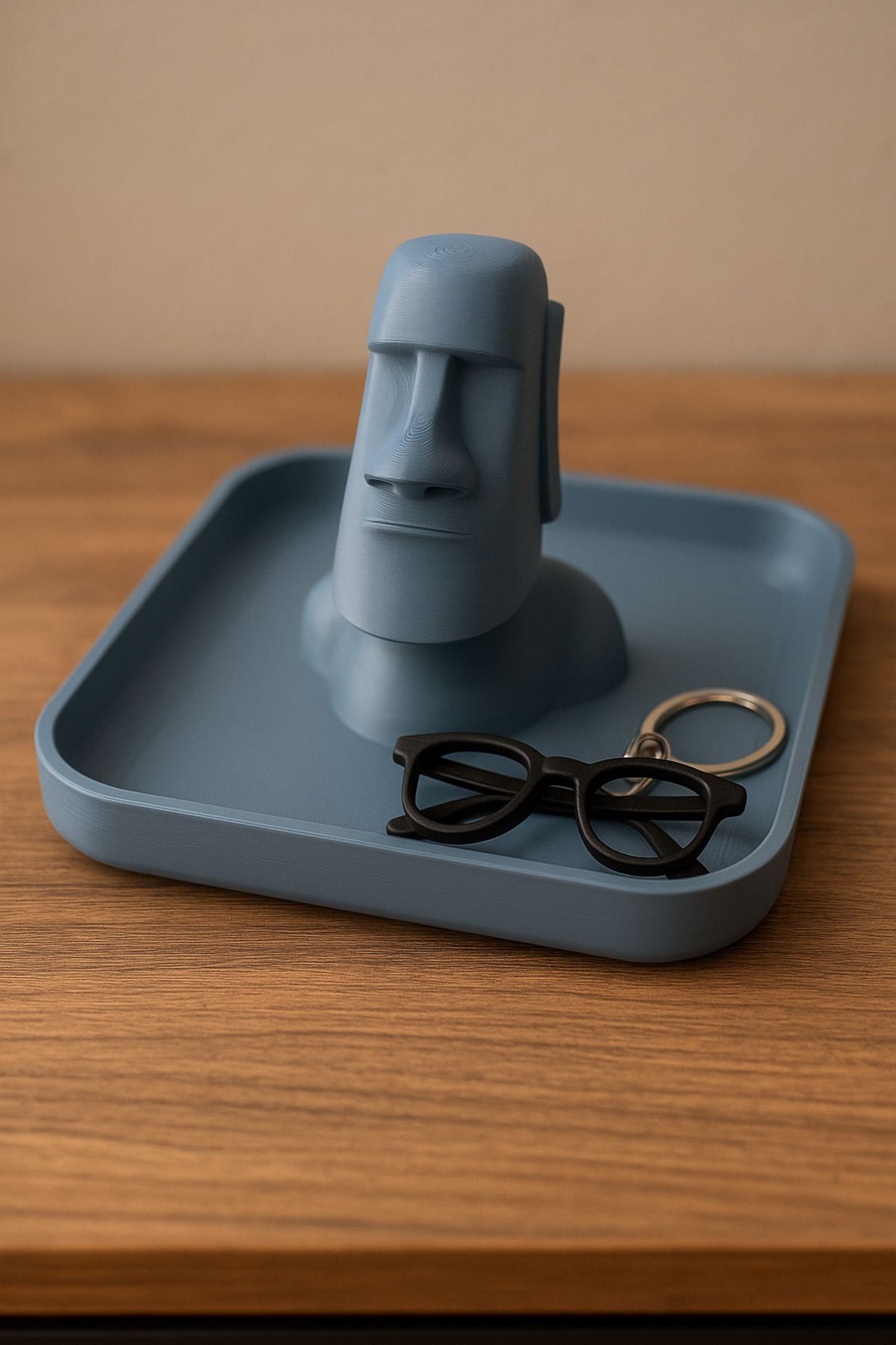 mutes 3D Moai Gözlük Tutucu, Anahtar Tepsisi-168