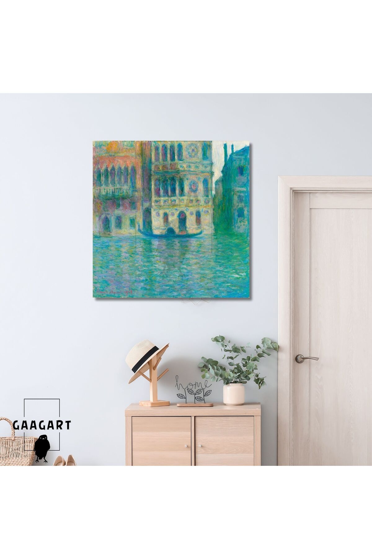 GAAGART Kare Kanvas Tablo Ünlü Eserler Claude Monet Venice Palazzo Dario 1908