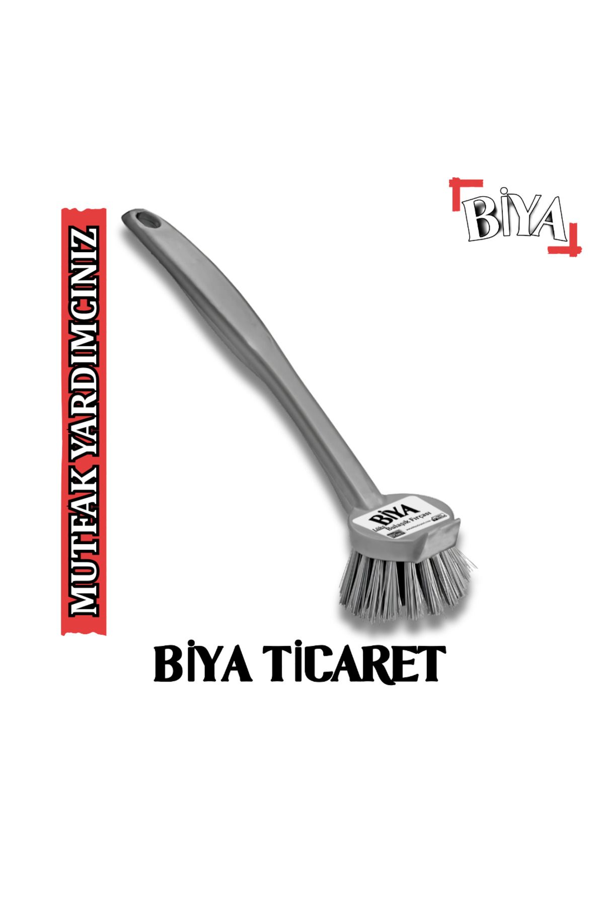 BİYA Lüks Bulaşık Fırçası - Gri