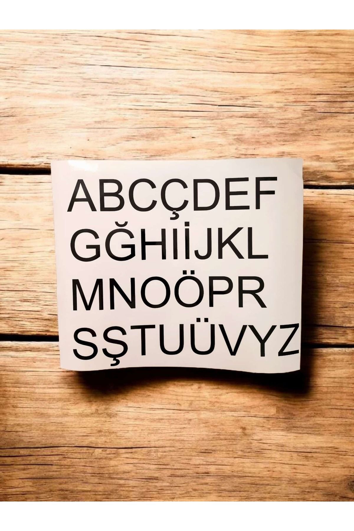 VRHediye Büyük Harf Etiket Sticker Yapıştırma Reklam Folyo Özel Kesim Yazı