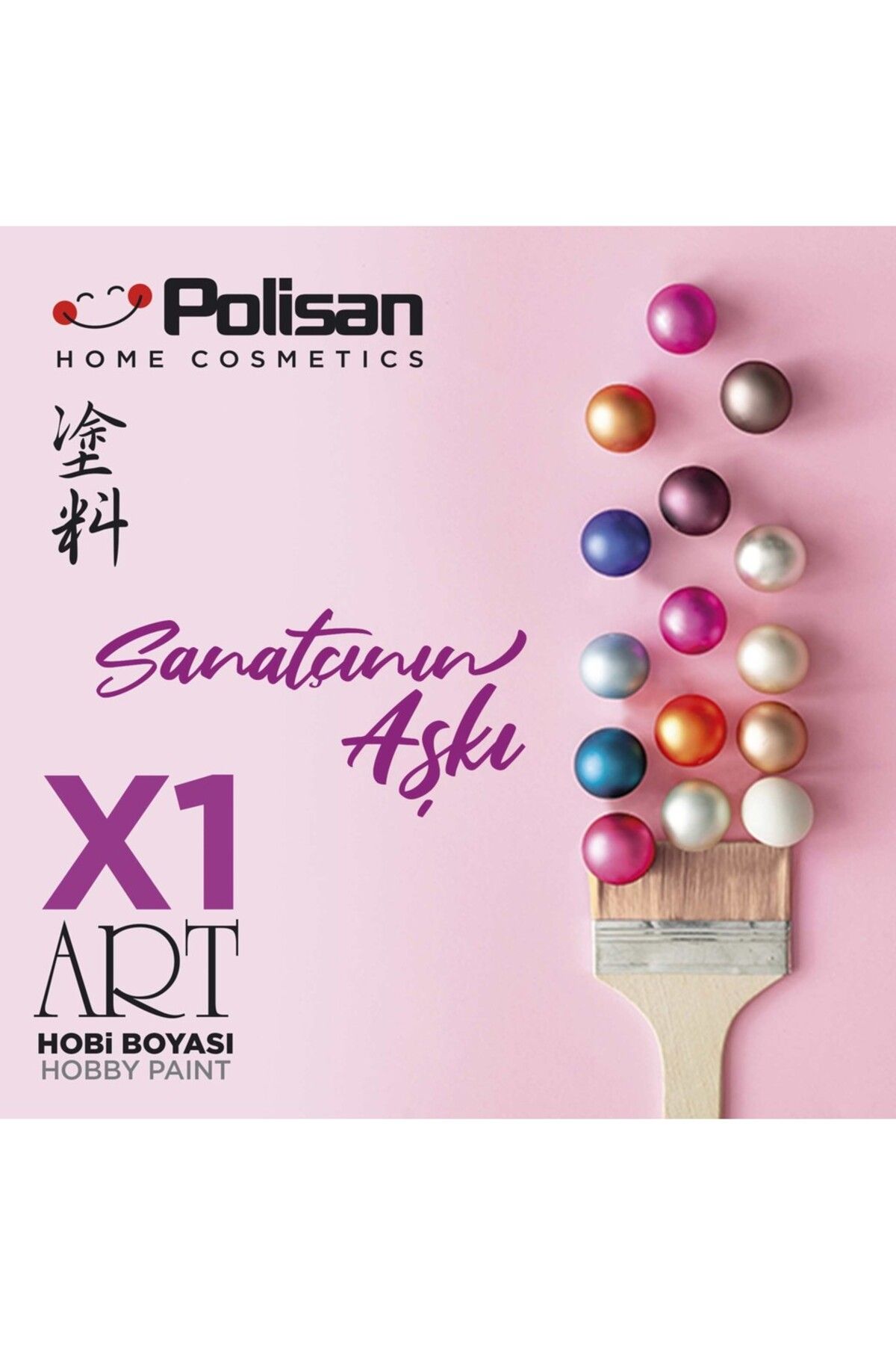 Polisan X1 Art Vernikli Hobi Boyası KOBALT TURKUAZ 120 ml