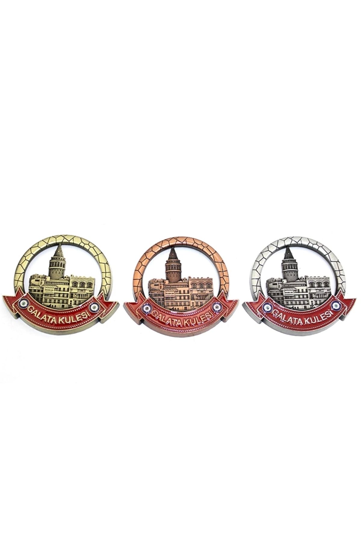 Generic İstanbul Temalı Metal Magnet Galata Kulesi Yuvarlak Tasarım