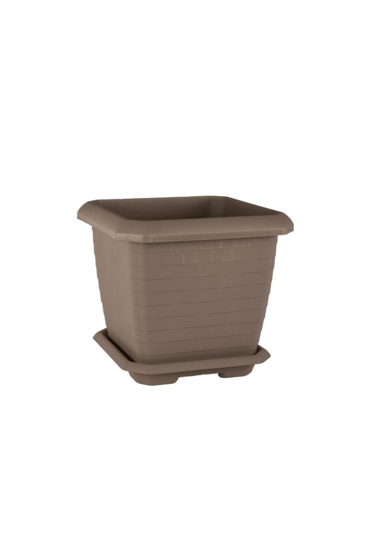 Omnipazar SO-HK03 Hisar Kare Tabaklı Saksı 25.5 litre No 3
