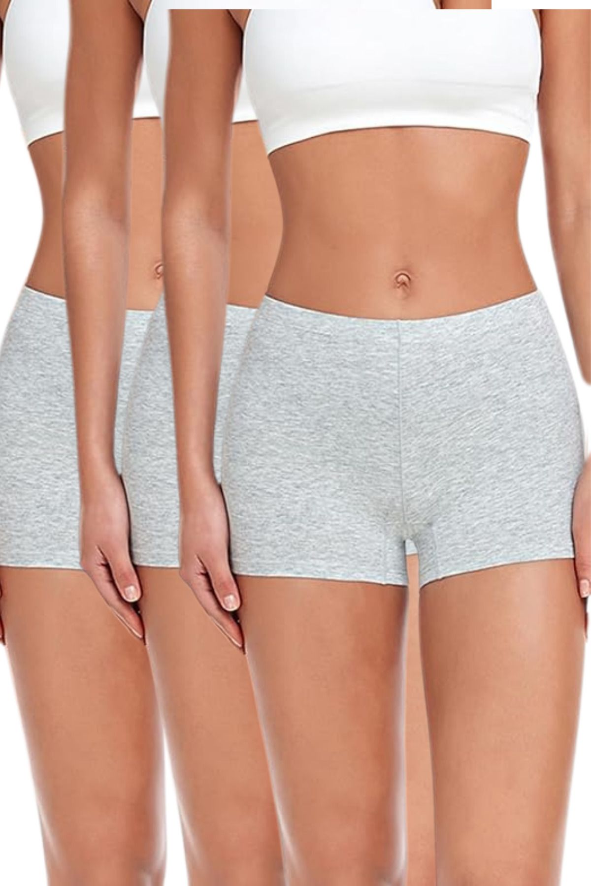 BUTİK1AVM Kadın Boxer 3'lü paket pamuklu toparlayıcı iç çamaşırı
