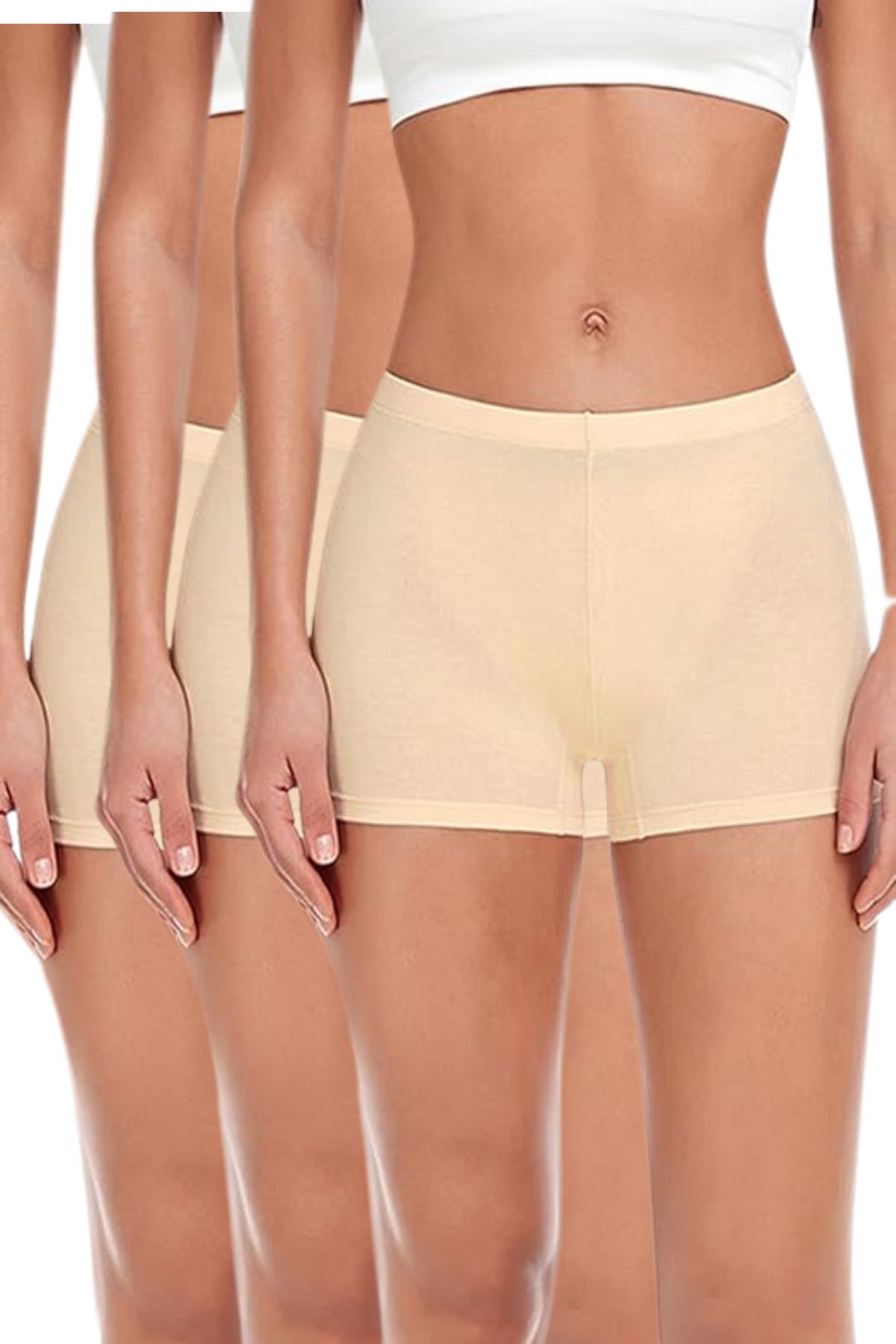 BUTİK1AVM Kadın Boxer 3'lü paket pamuklu toparlayıcı iç çamaşırı
