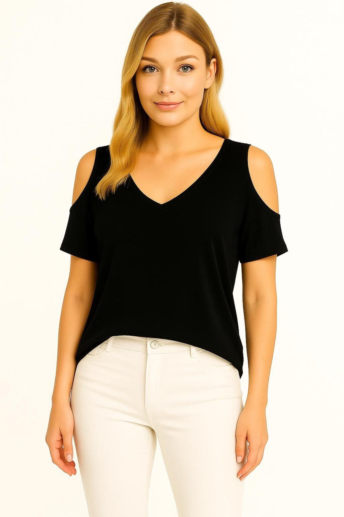 HOFY 858 Omzu Açık Bluz