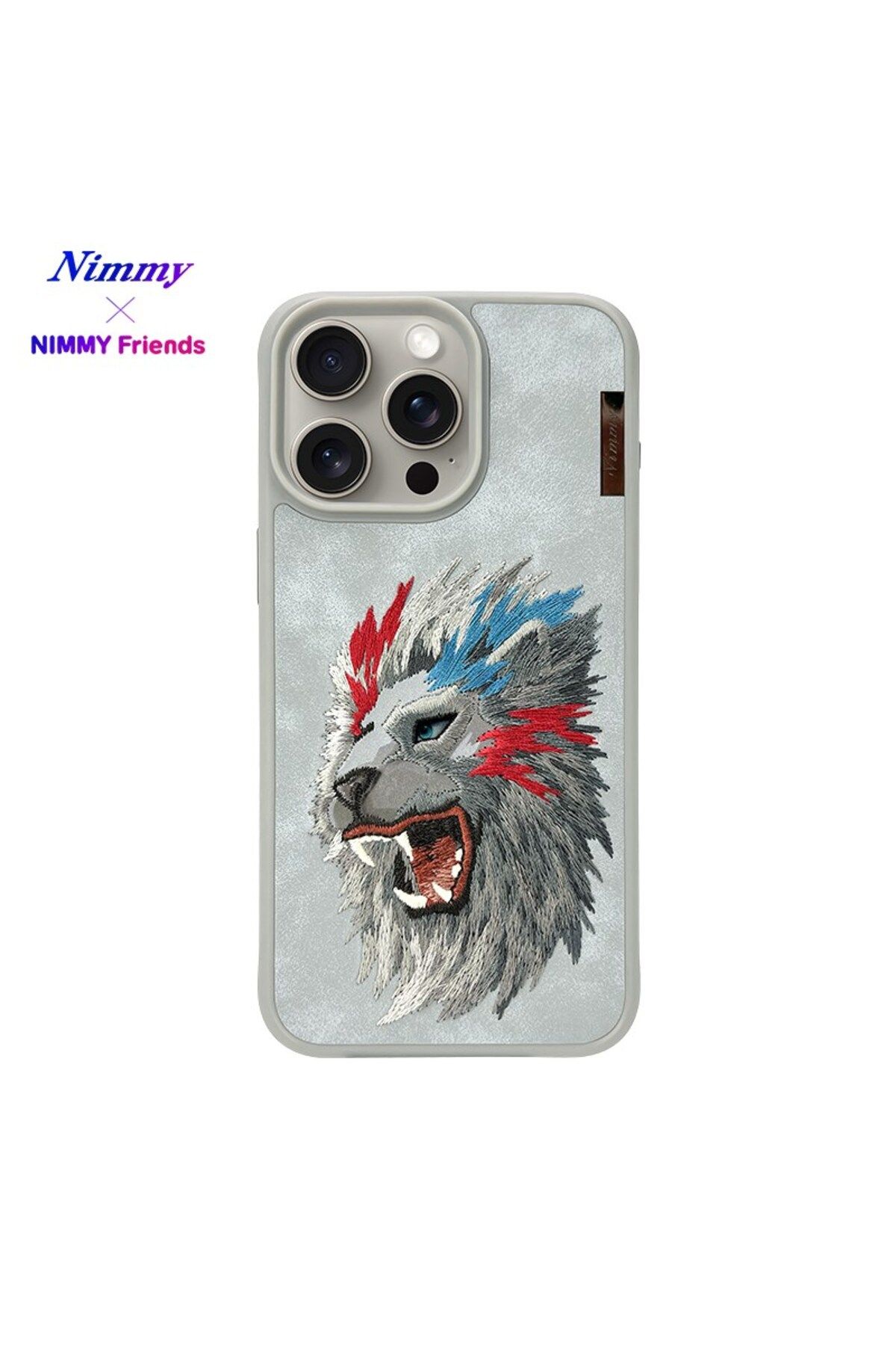 Nimmy iPhone 15 Pro Max Uyumlu 3D Göz Aslan Detaylı Nakış İşlemeli Kabartmalı Raptor Kılıf