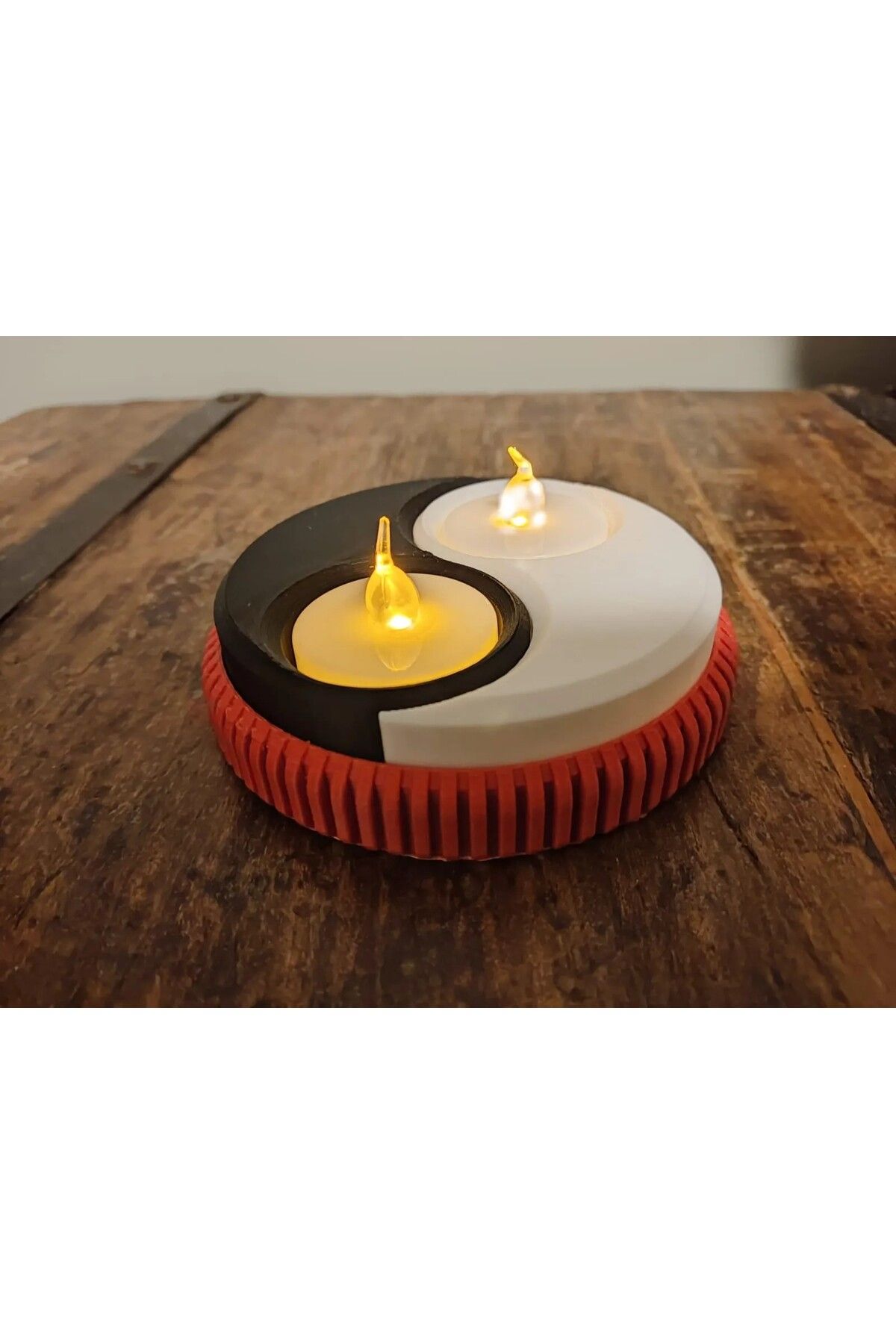 mutes 3D YINGYANG KIRMIZI SIYAH MUMLUK-322