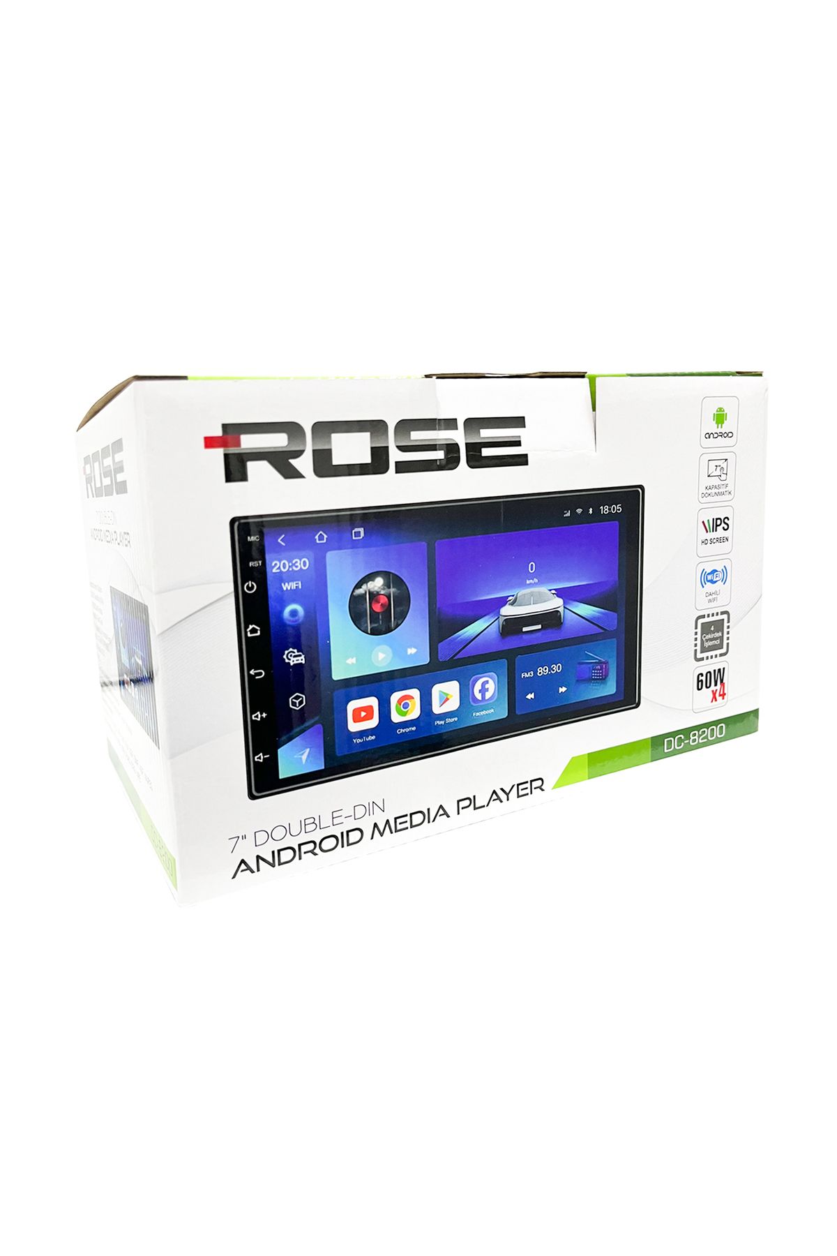 Rose DC-8200BT 7 USB SD Bluetooth Android Double Teyp