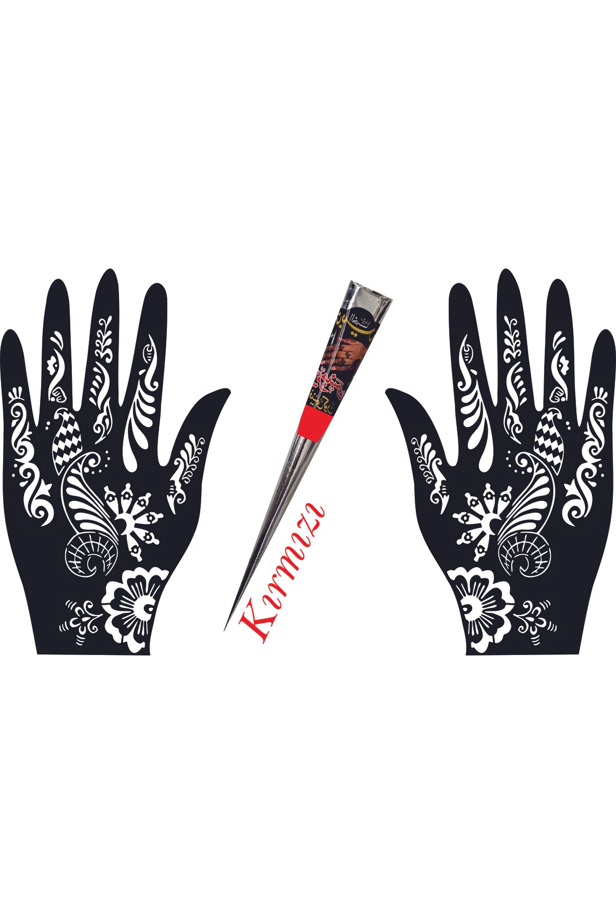 hennadibace El Deseni Kına Kalıbı (GEÇİCİ DÖVME ŞABLONU) Hint Kınası Henna Tattoo Stencil Kına Gecesi