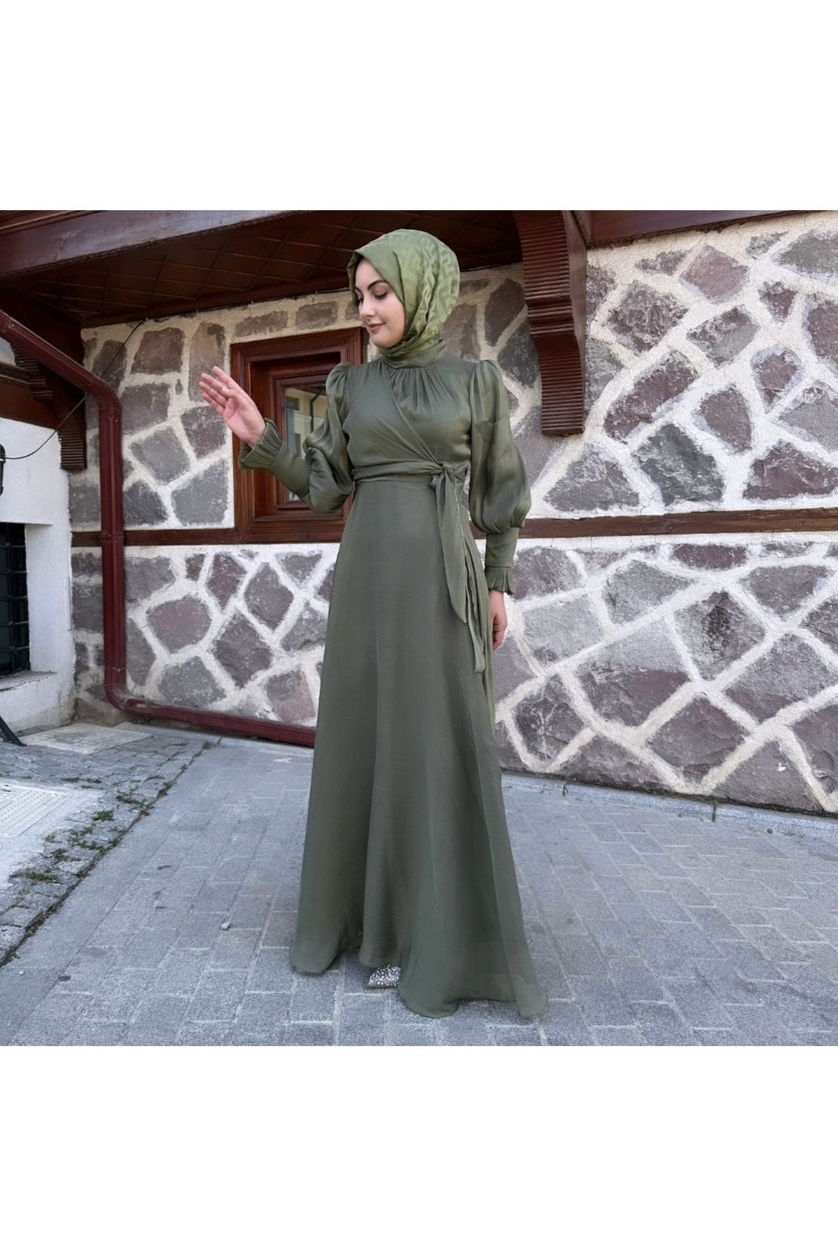 sümeyra Pırlanta jan kumaş şık uzun abiye