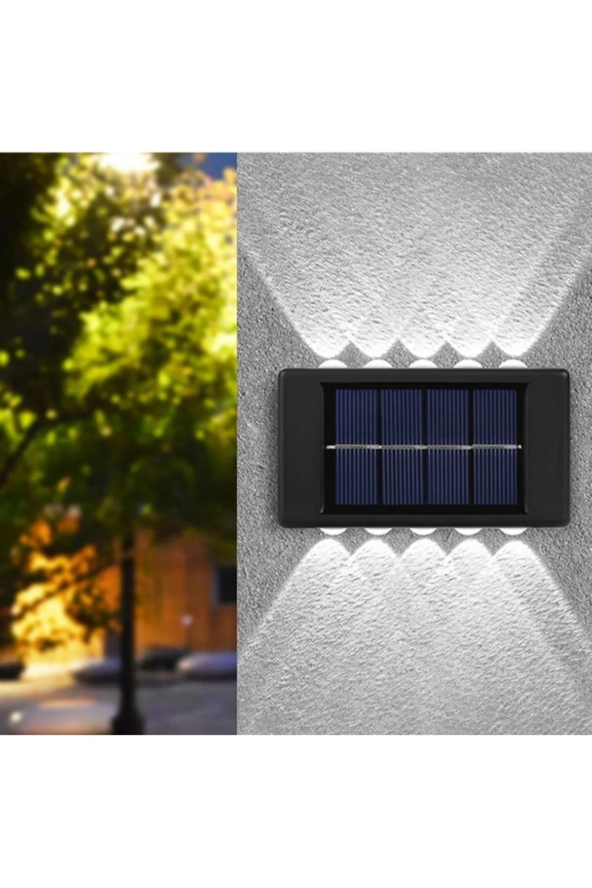 PEGY 10 Ledli Solar Bahçe Dış Mekan Duvar Aydınlatması 2'li Set