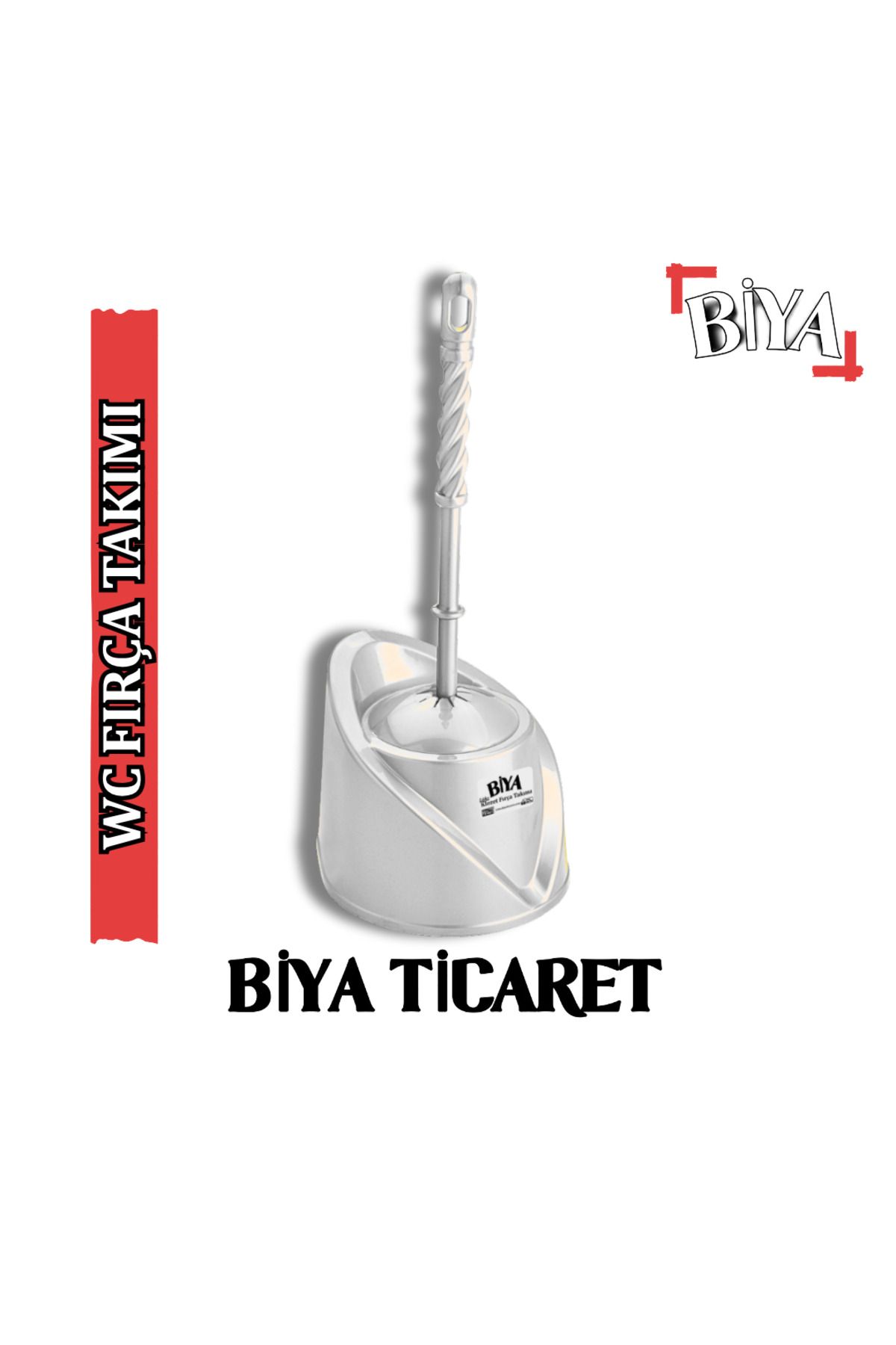 BİYA Lüks Klozet Takım Fırça (Tuvalet Fırçası Takımı) - Beyaz