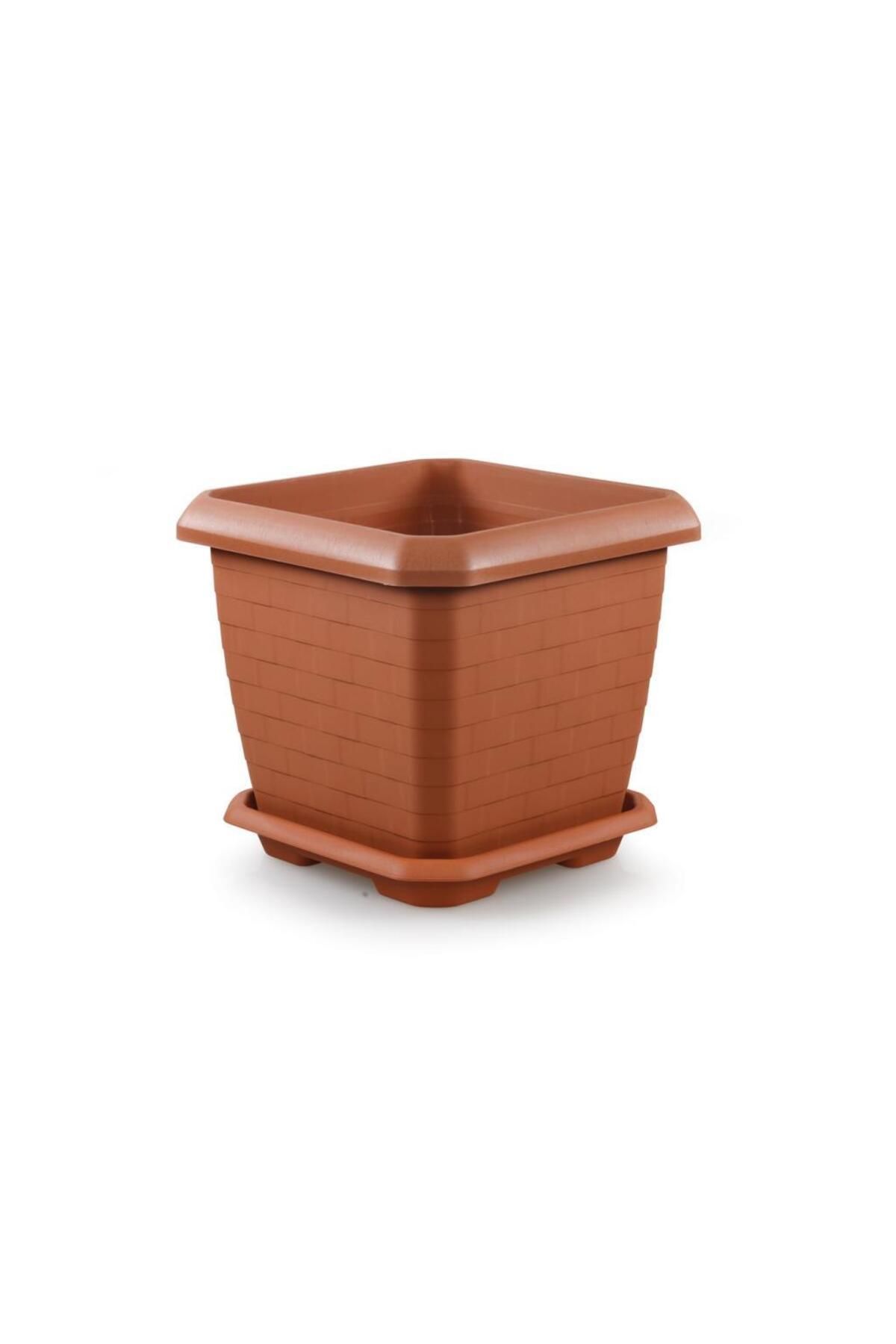 Omnipazar SO-HK03 Hisar Kare Tabaklı Saksı 25.5 litre No 3