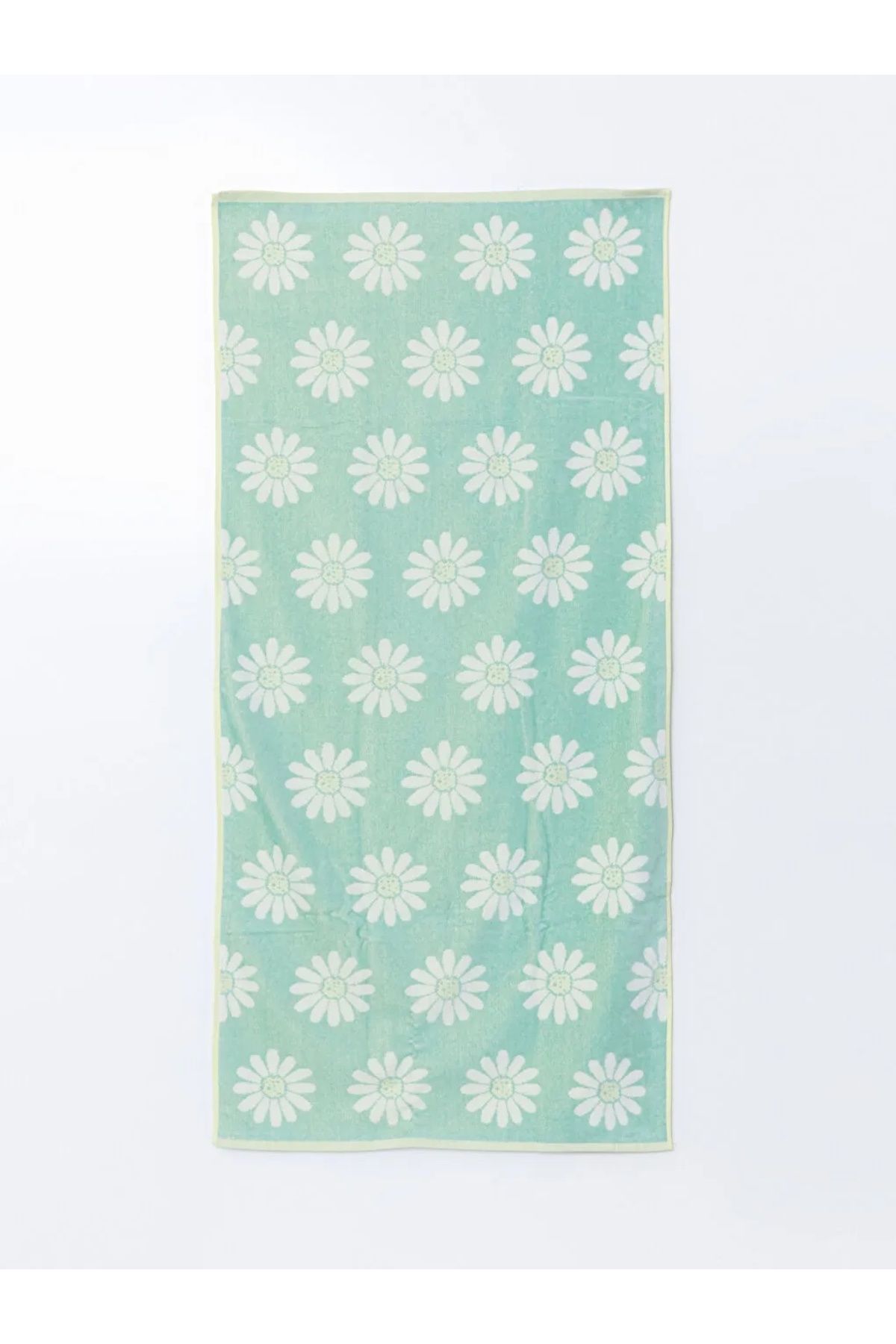 LC Waikiki LCW ACCESSORIES Yeşil Çiçek Baskılı Kadın Plaj Havlusu 70x150 cm