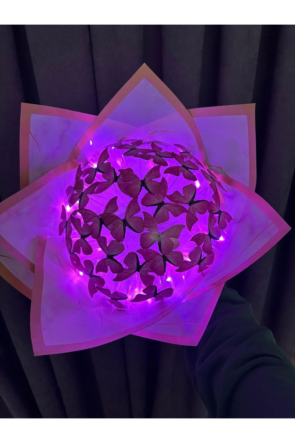 Kelebek Buketi Pembe kelebek buketi