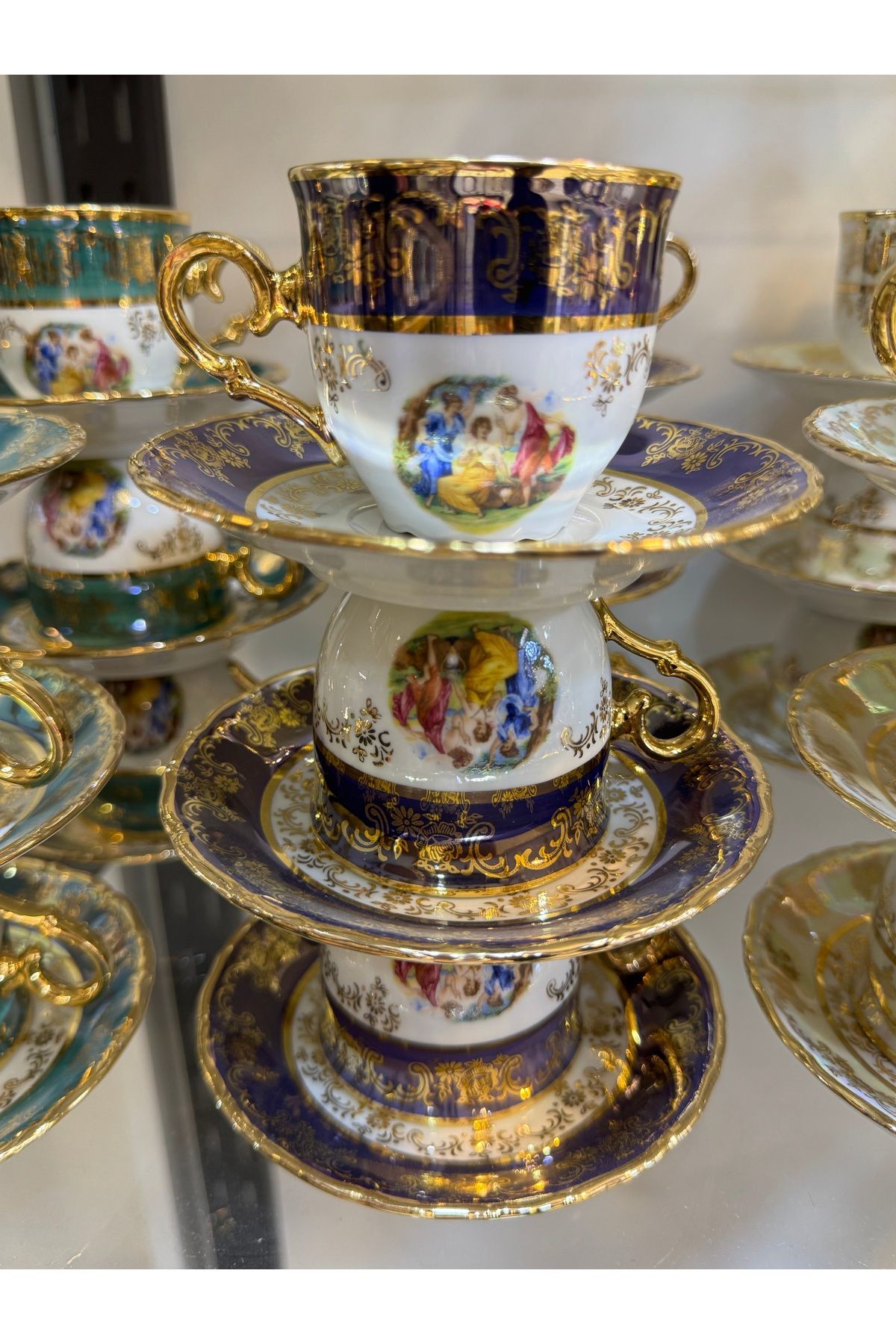 hediye ESTERHOMEDECOR 6 Kişilik Çekoslovak porselen kahve fincan takımı