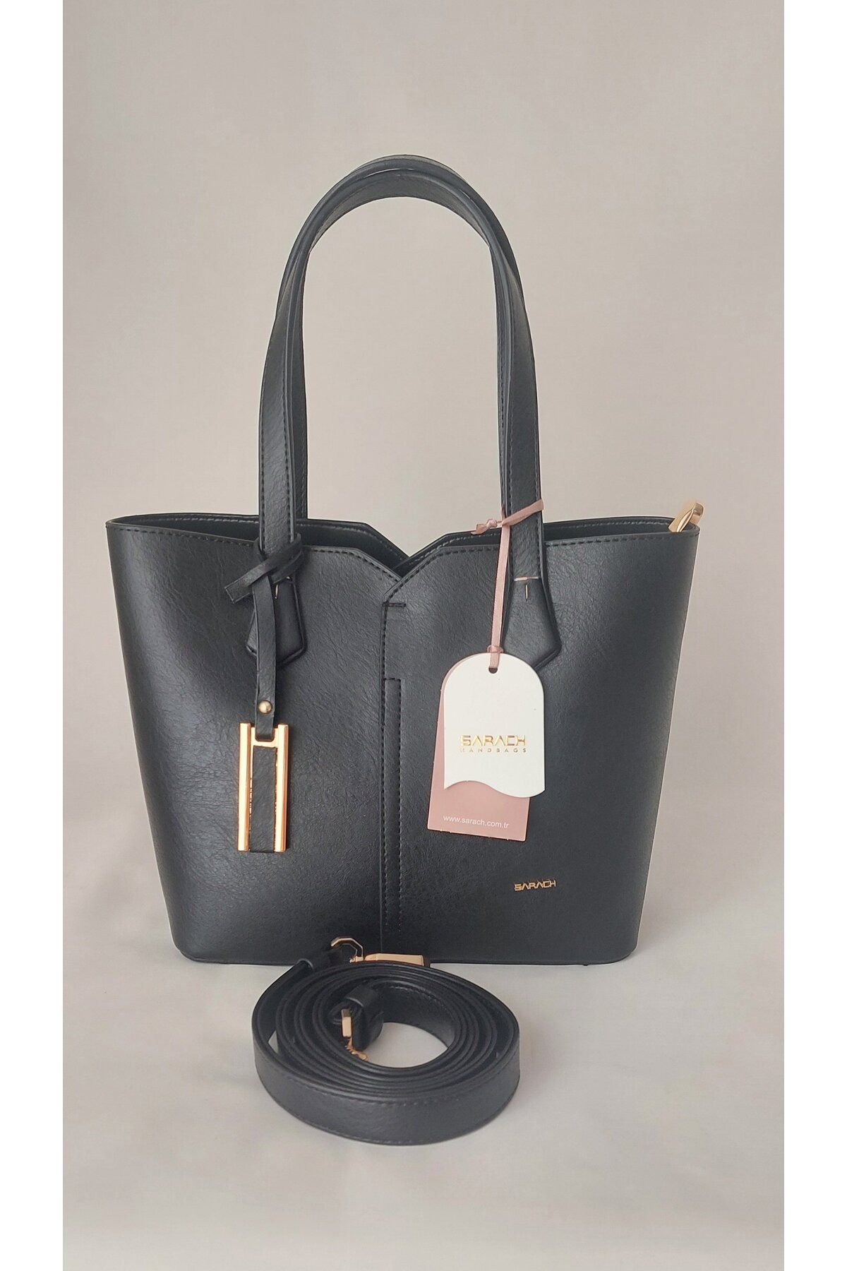SARACH 252AA260 Model Sarach Marka Siyah Renk El ve Omuz Çantası