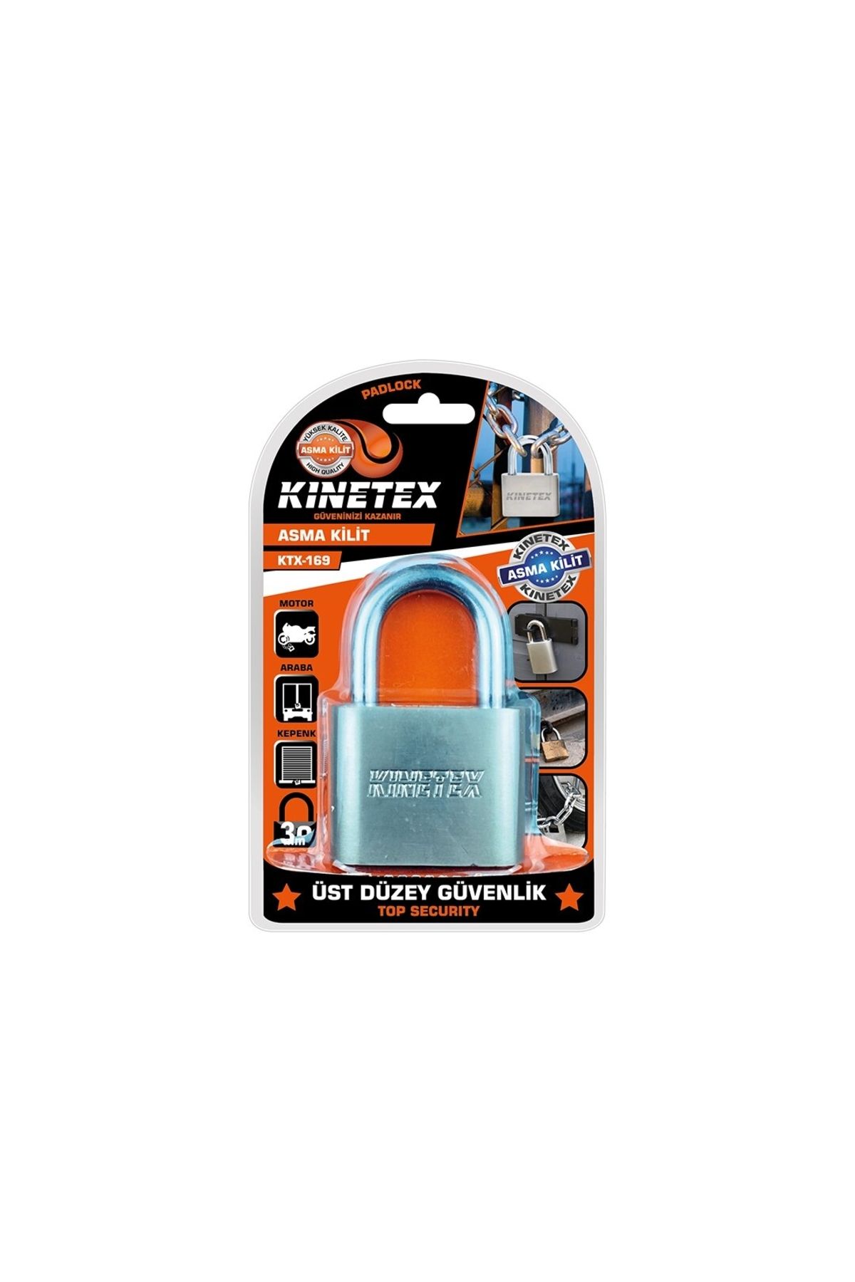 efmues Asma kilit 13-3573 KINETEX KTX-167 30mm kaliteli asma kilit