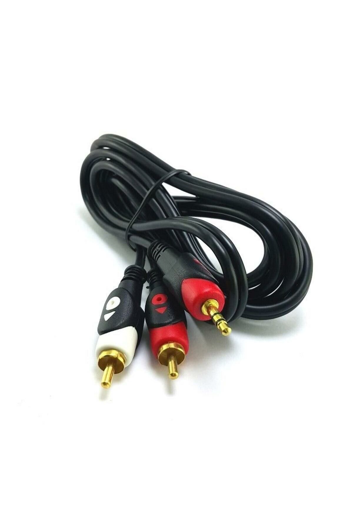 Bolsat SES KABLOSU 1 JAK 3.5 MM ERKEK 2 RCA ERKEK 1.5 MT GOLD