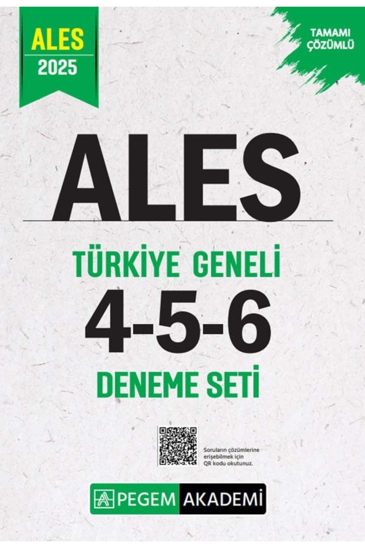 Pegem Akademi Yayıncılık Pegem 2025 ALES Türkiye Geneli 3 Deneme Çözümlü (4-5-6) Pegem Akademi Yayınları
