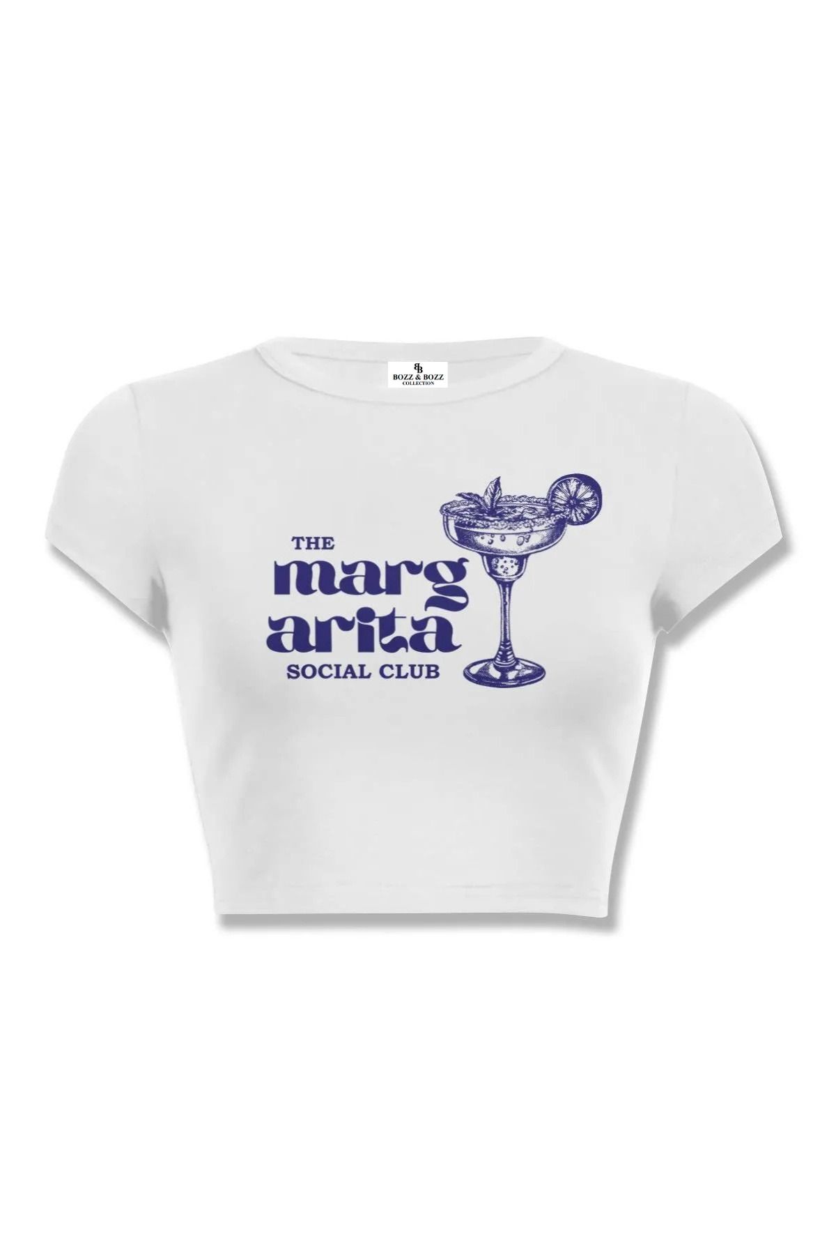 Bozz&Bozz Collection Kadın Margarita Social Club Crop T-shirt