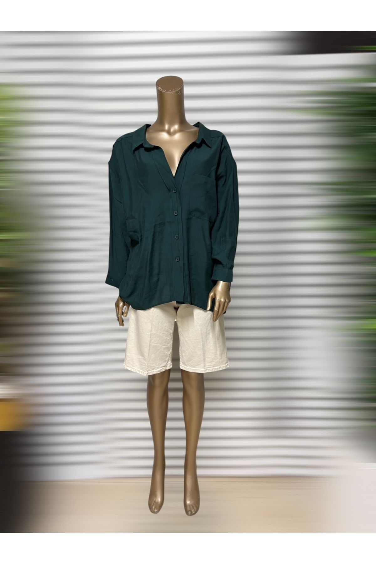 SEMİZ GİYİM Semiz Giyim Düşük Omuzlu Oversize Gömlek