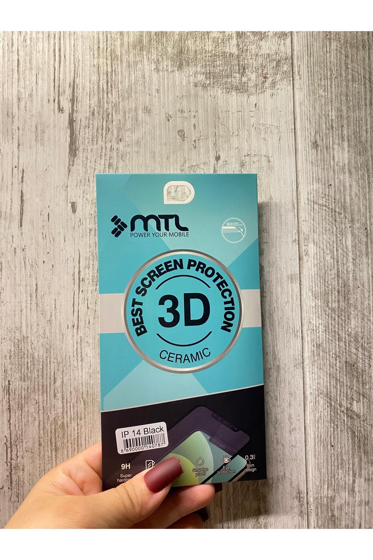 BENLIKA İphone 14 Ekran koruyucu Cam 3D Seramic Siyah