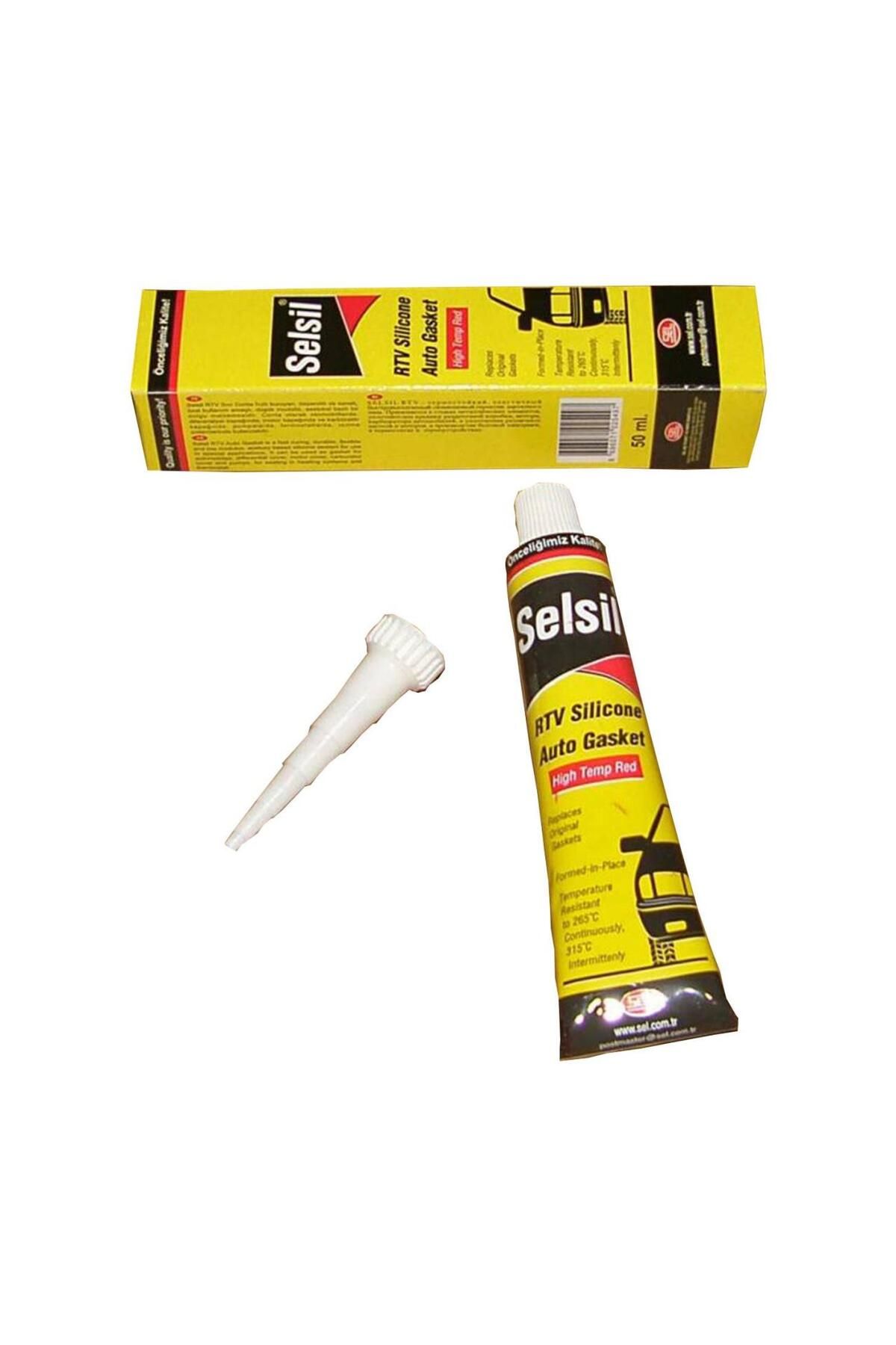 MR RZN STORE Selsil Tüp Sıvı Conta Kırmızı 50 gr