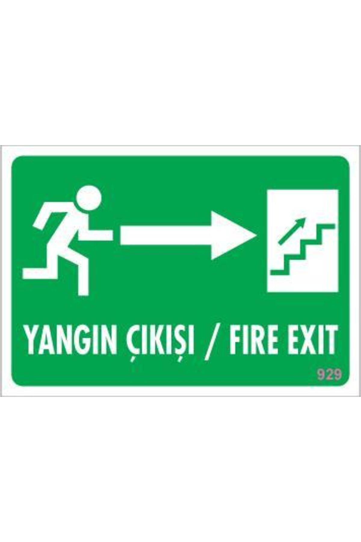 Toptan Bulurum Yangın Çıkışı Uyarı Levhası 17,5x25 KOD:929