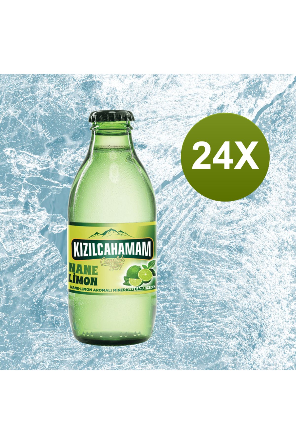 Kızılcahamam Çamlık Nane Limon Aromalı Maden Suyu 200 ML x 24 Adet