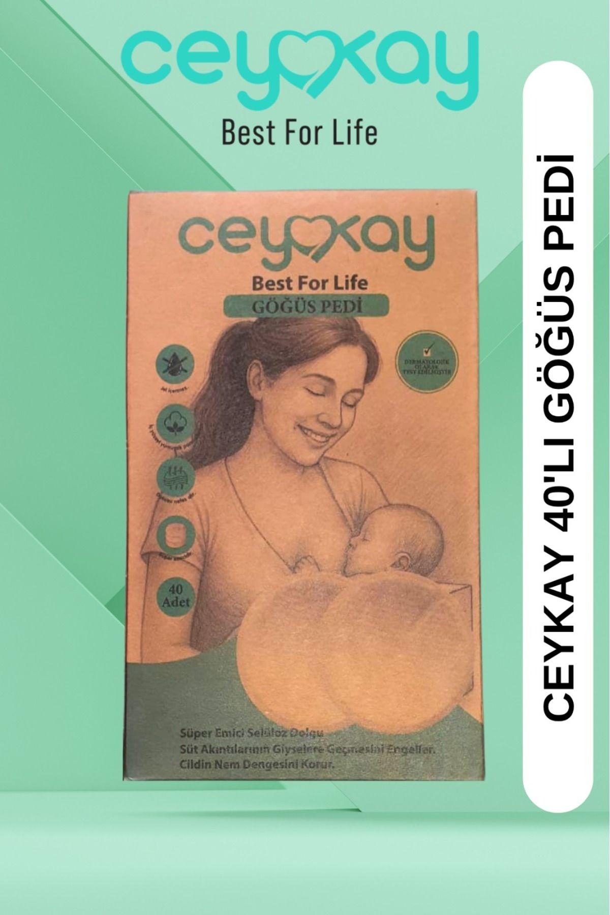 cey kay Ceykay Göğüs Pedi̇ 40 Li