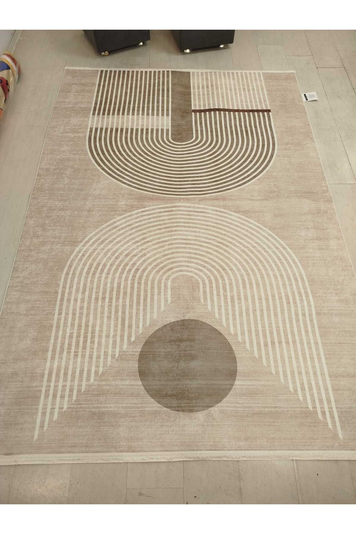 Home Dijital Baskılı Halı Modern Desen Kaymaz Taban Makinede Yıkanabilir Salon Mutfak Halısı