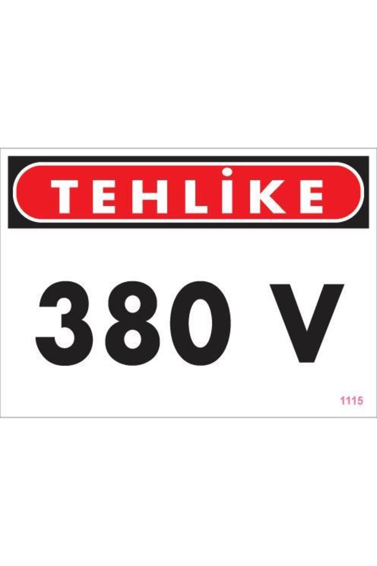 Toptan Bulurum 380 V Tehlike Uyarı Levhası 25x35 KOD:1115