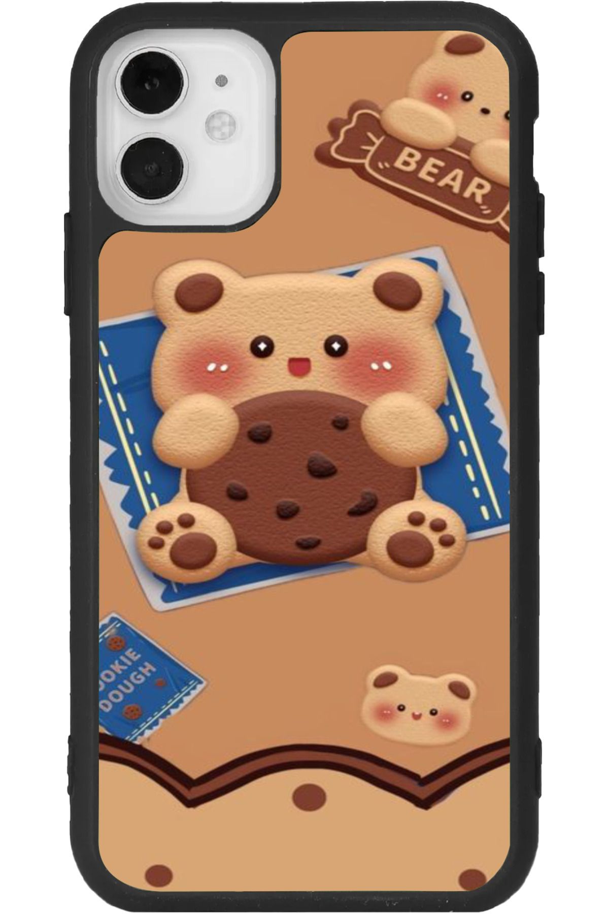 Aksel Kılıf iphone 12 Mini Uyumlu Baskılı, Mat Siyah Renk, Yumuşak Silikon, Koruyucu, Şok Emici Kapak, Kılıf