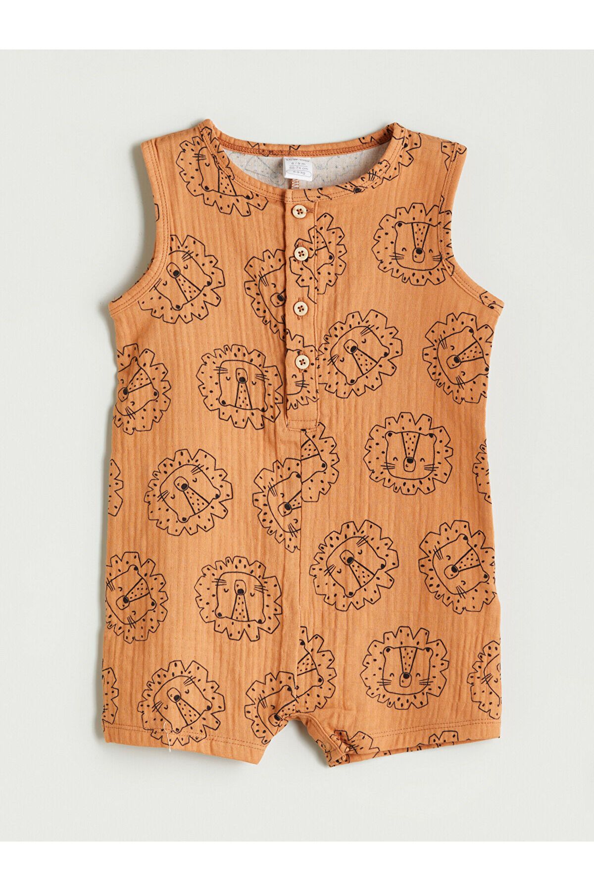 LC Waikiki-Lcwk Collar Buttoned Baby Boy Jumpsuit 1