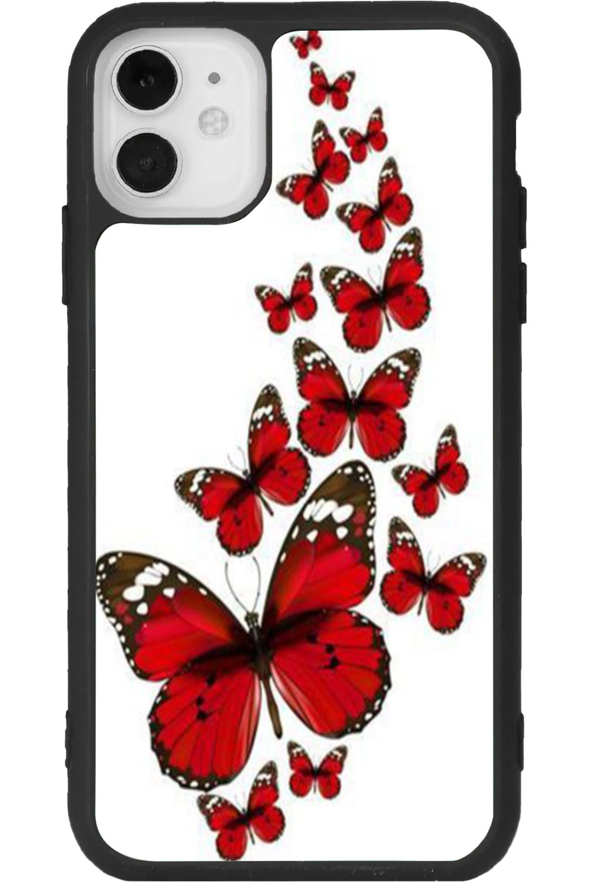 Aksel Kılıf iphone 12 Mini Uyumlu Baskılı, Mat Siyah Renk, Yumuşak Silikon, Koruyucu, Şok Emici Kapak, Kılıf