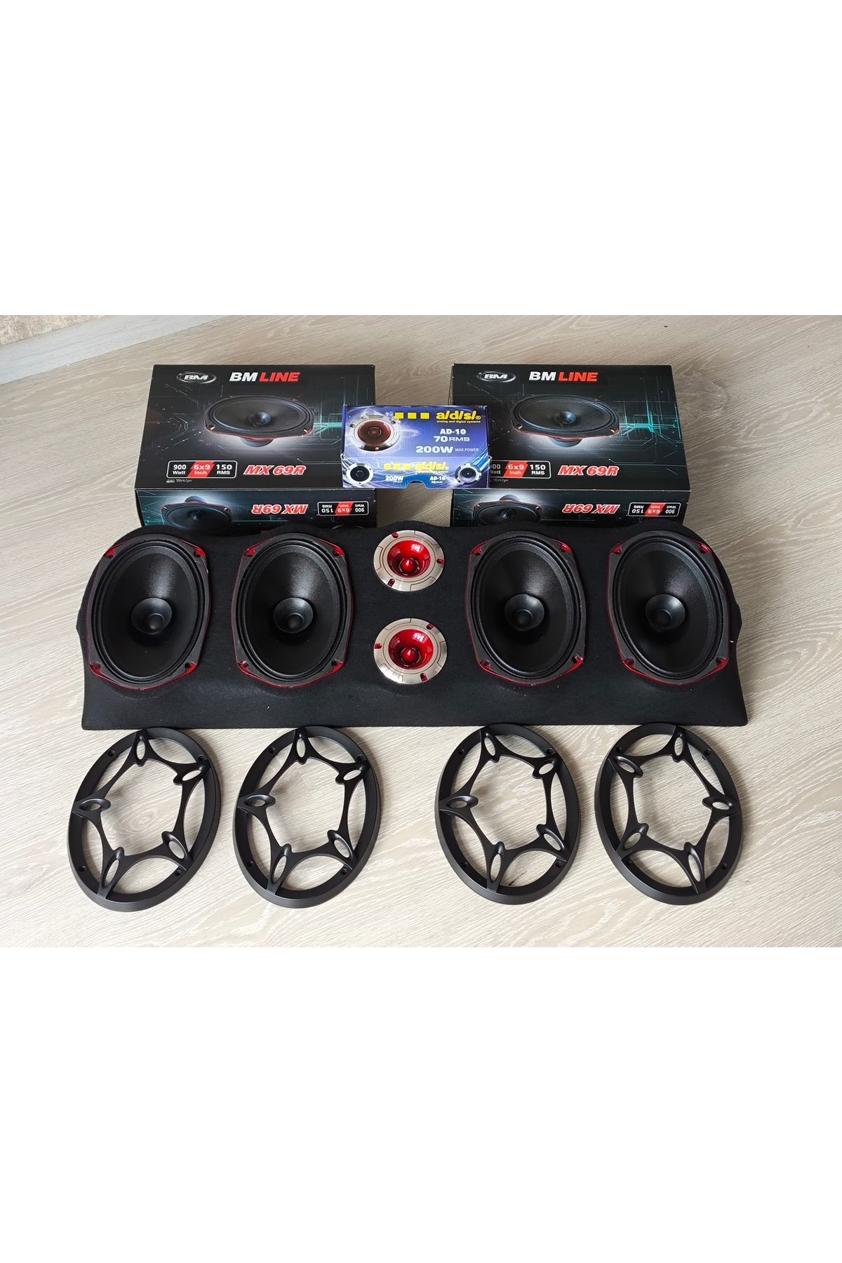 patili tasarım 4 adet oval midrange + domtiz + universal pandizot