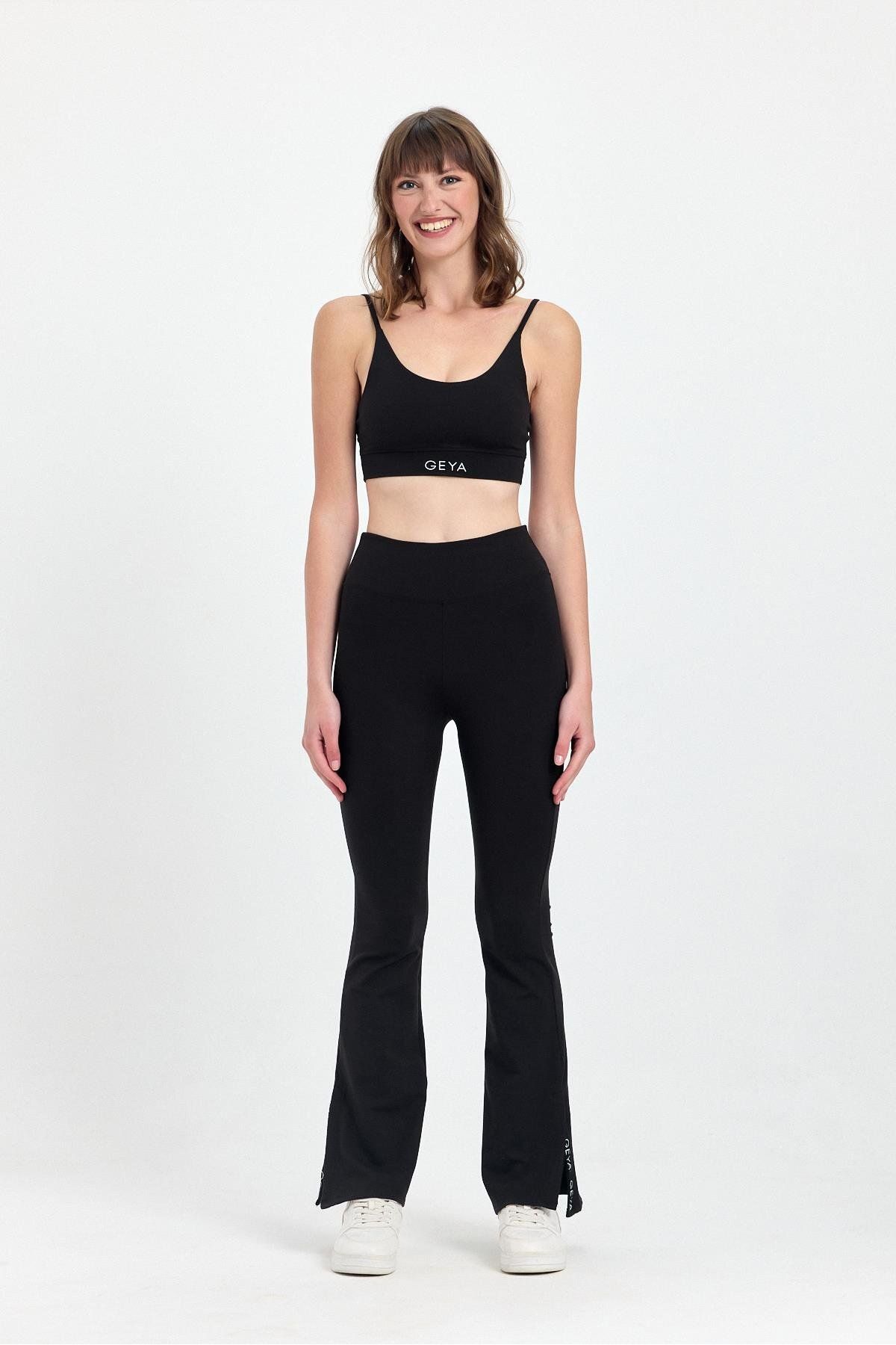 GEYA Siyah Flare Pantolon