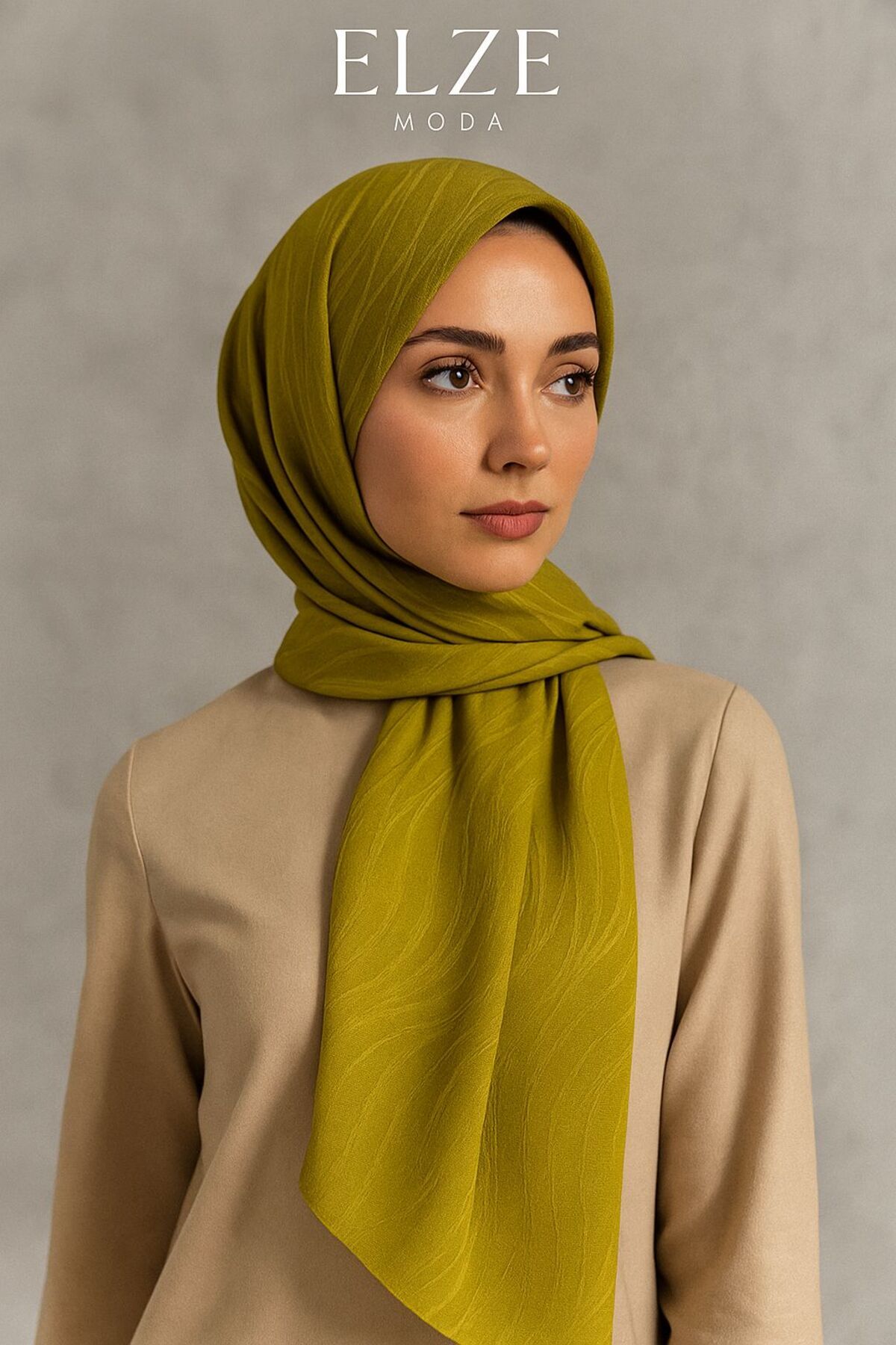 ELZE MODA A KALİTE PREMİUM DALGA DESENLİ JAKAR İPEK ŞAL