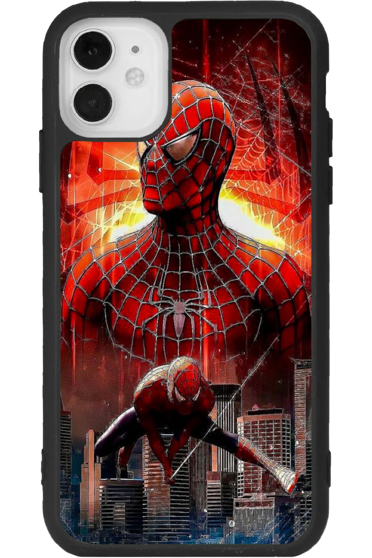 Aksel Kılıf iphone 12 Uyumlu Baskılı, Mat Siyah Renk, Yumuşak Silikon, Koruyucu, Şok Emici Kapak, Kılıf