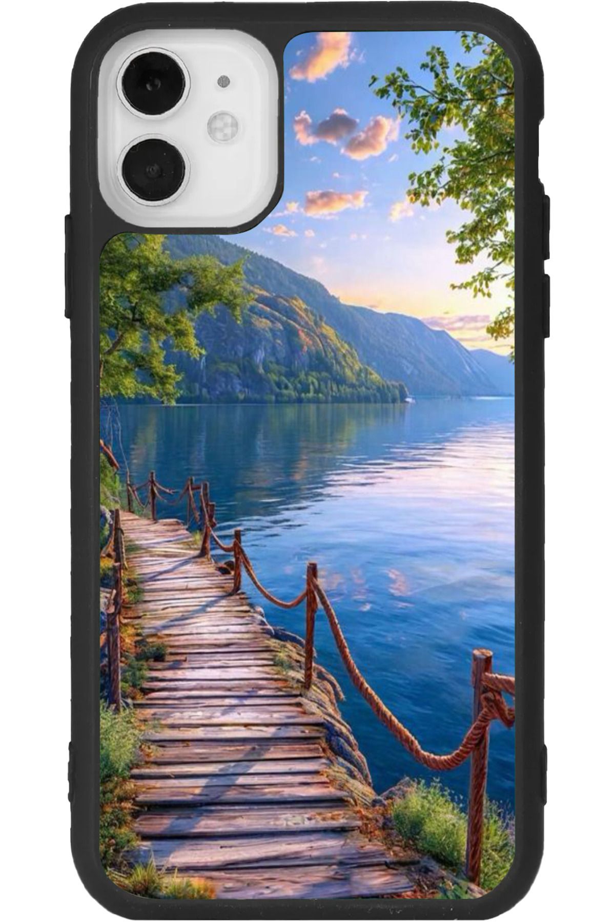 Aksel Kılıf iphone 12 Mini Uyumlu Baskılı, Mat Siyah Renk, Yumuşak Silikon, Koruyucu, Şok Emici Kapak, Kılıf