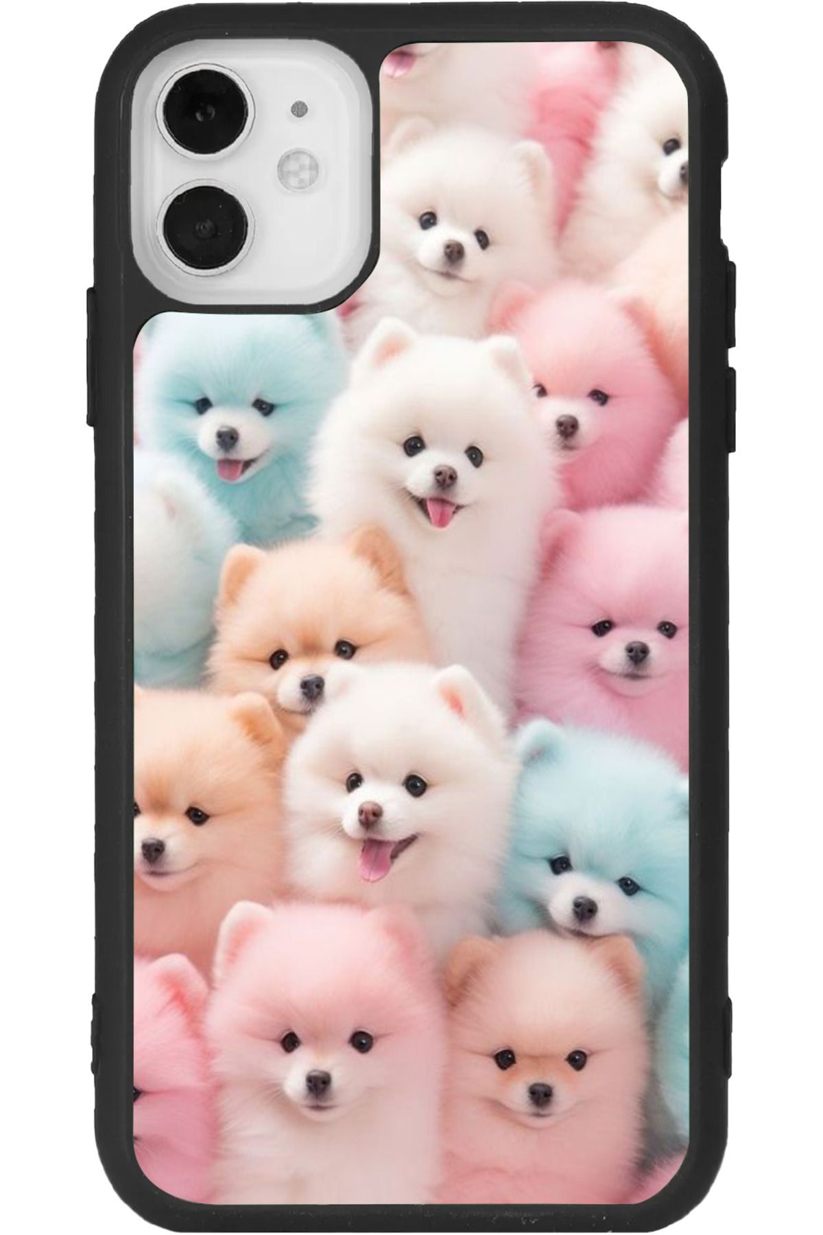 Aksel Kılıf iphone 12 Mini Uyumlu Baskılı, Mat Siyah Renk, Yumuşak Silikon, Koruyucu, Şok Emici Kapak, Kılıf