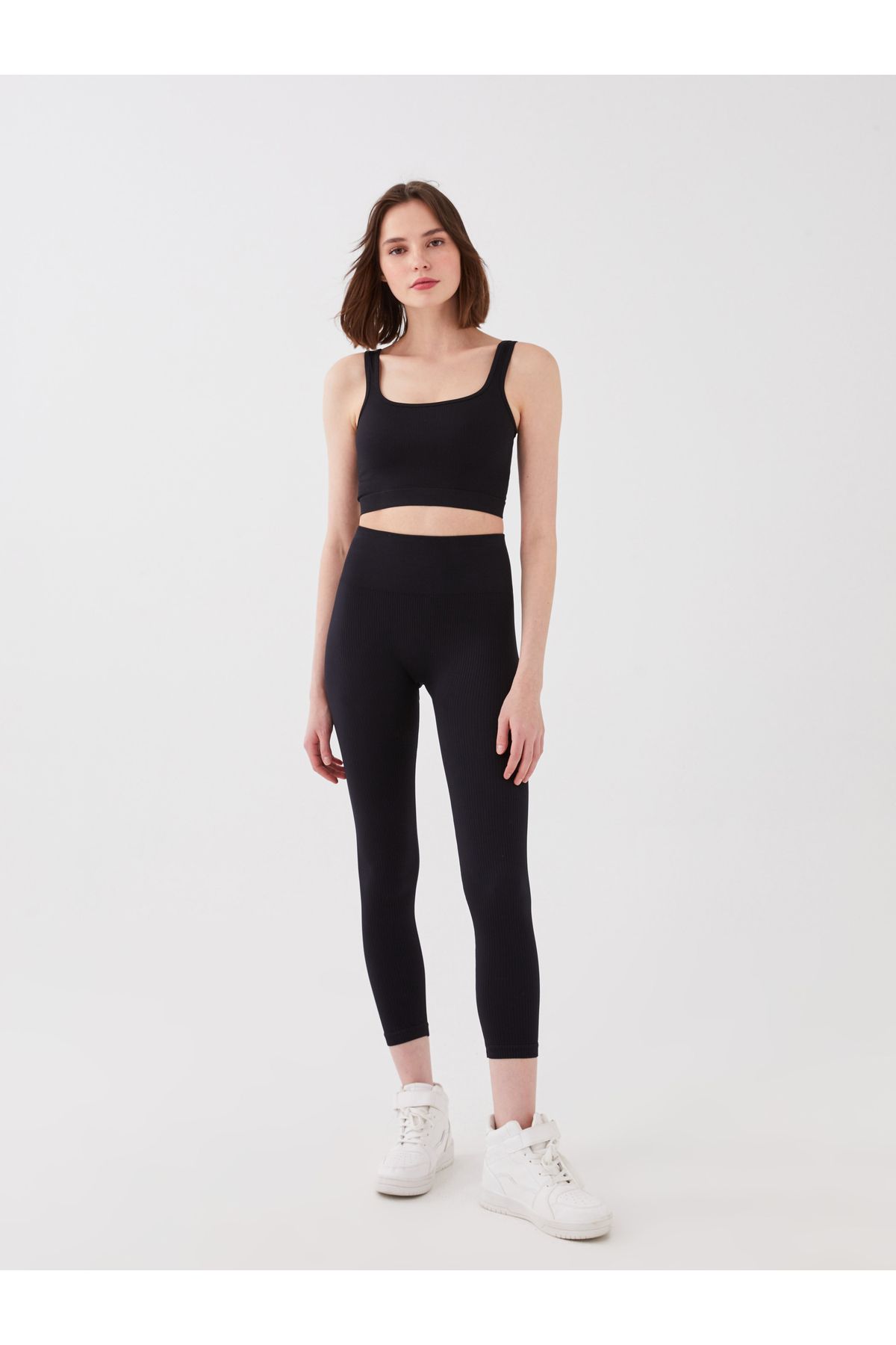 LC Waikiki Beli Lastikli Düz Seamless Kadın Tayt