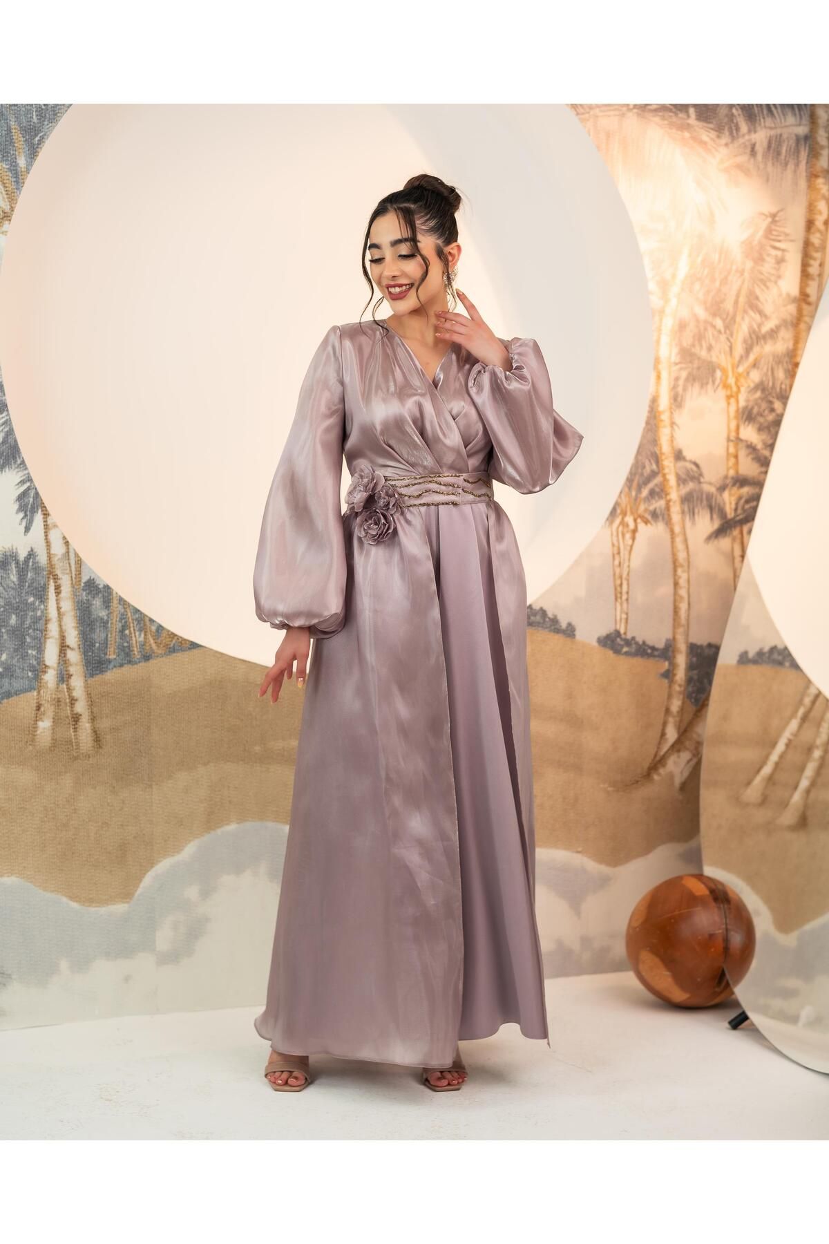 YAFA CLOTHING & ACCESSORIES Tulum Etek İkili Takım Gül Kurusu